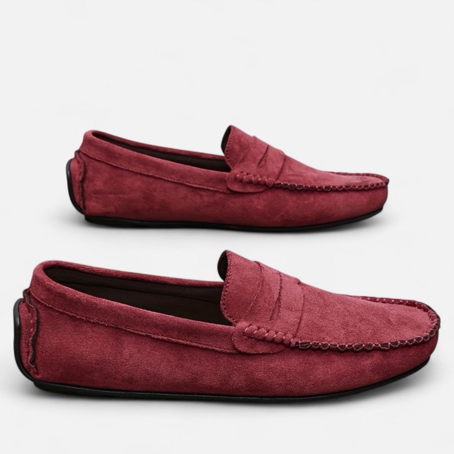 Dorevelle Men's Elegant Leather Slip-On Loafers for Stylish Comfort