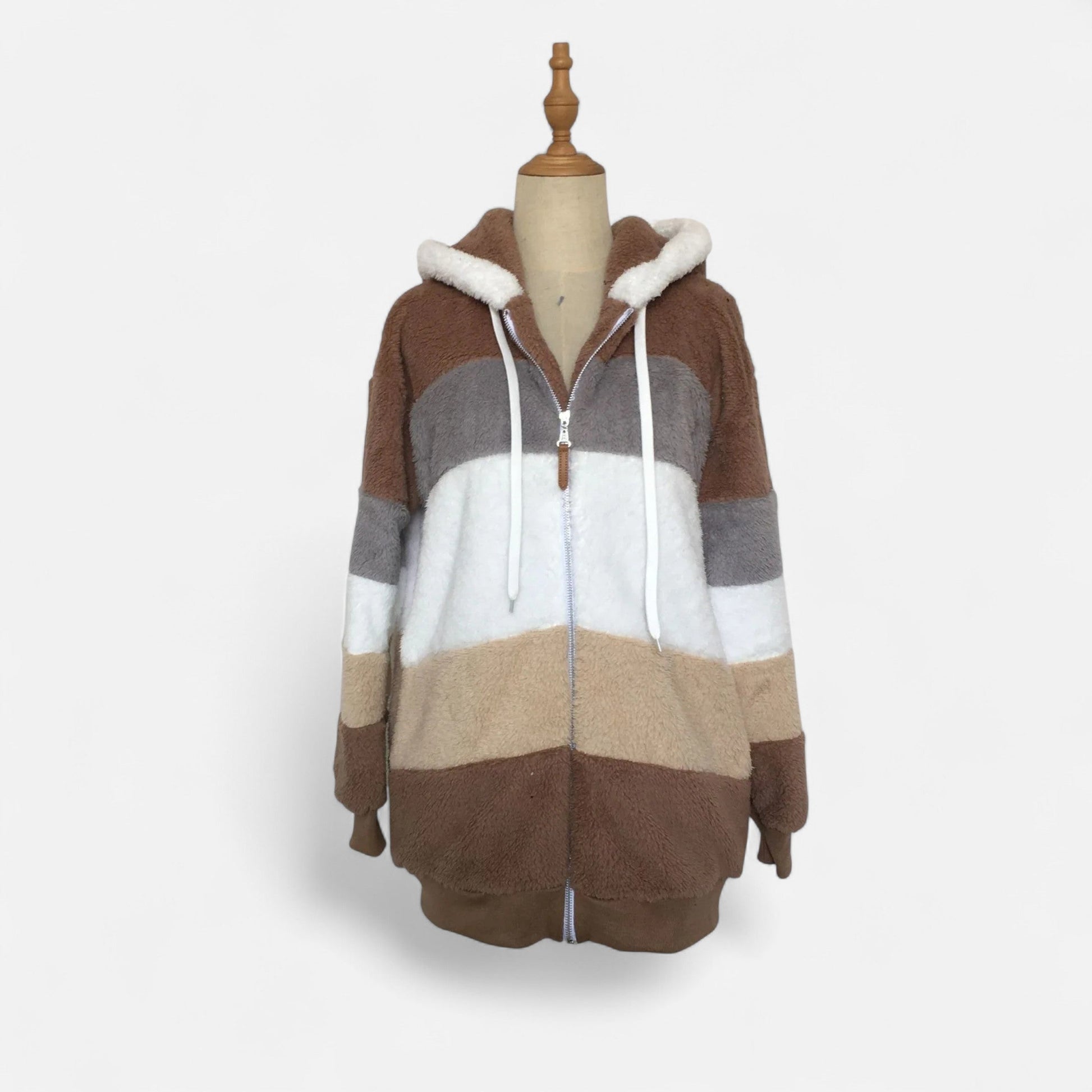 Dorevelle | Damen Oversized Jacke mit Kapuze – Elegante Herbst- und Wintermode