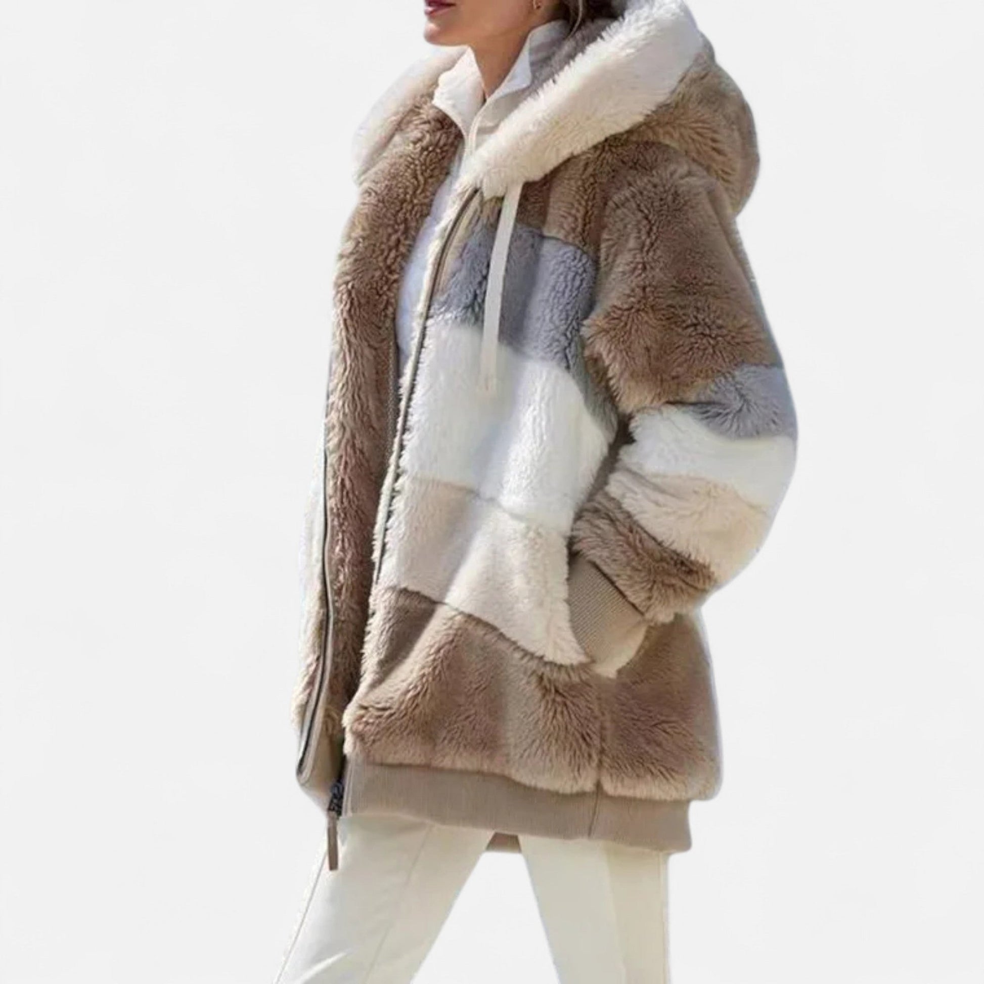 Dorevelle | Damen Oversized Jacke mit Kapuze – Elegante Herbst- und Wintermode