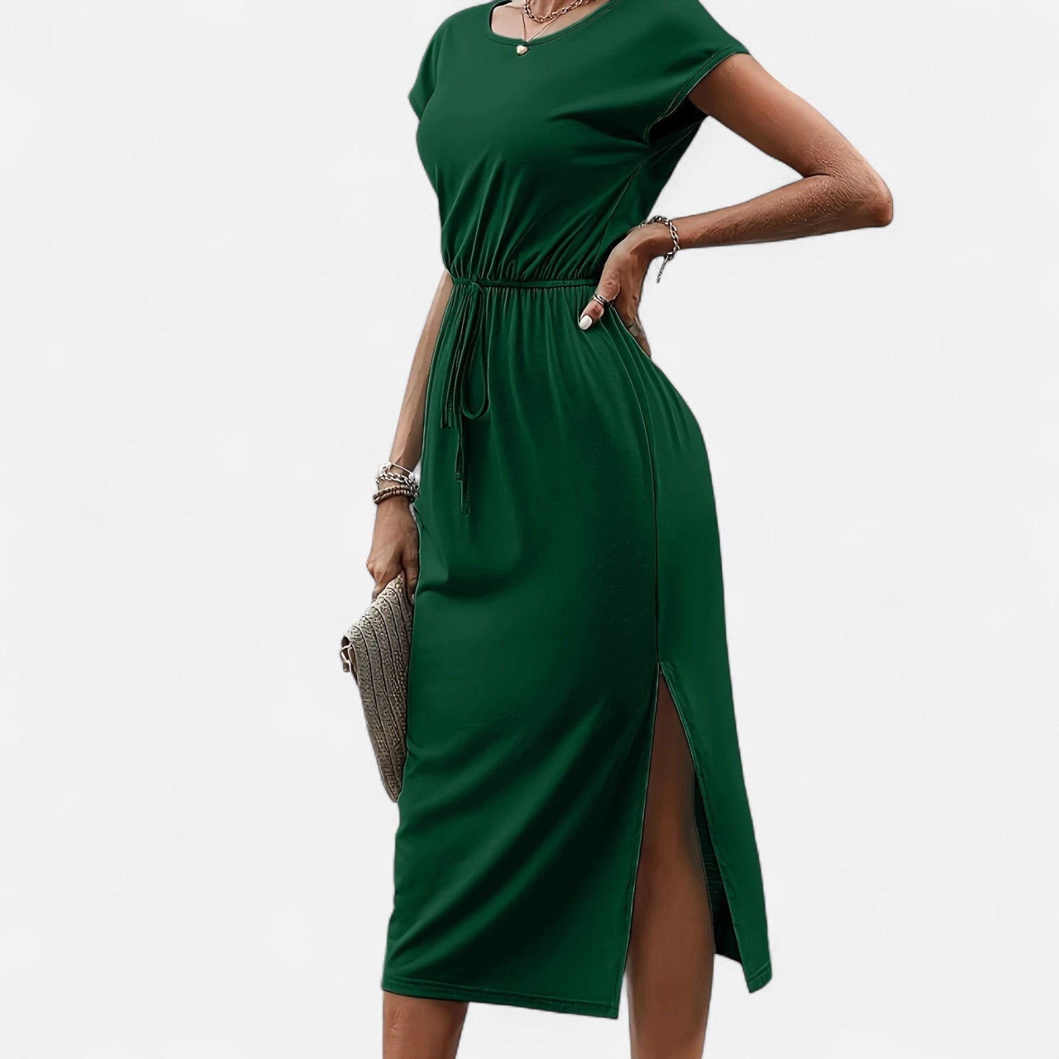 Dorevelle Women's Elegant White Dress with Stylish Heritage Knot Detail