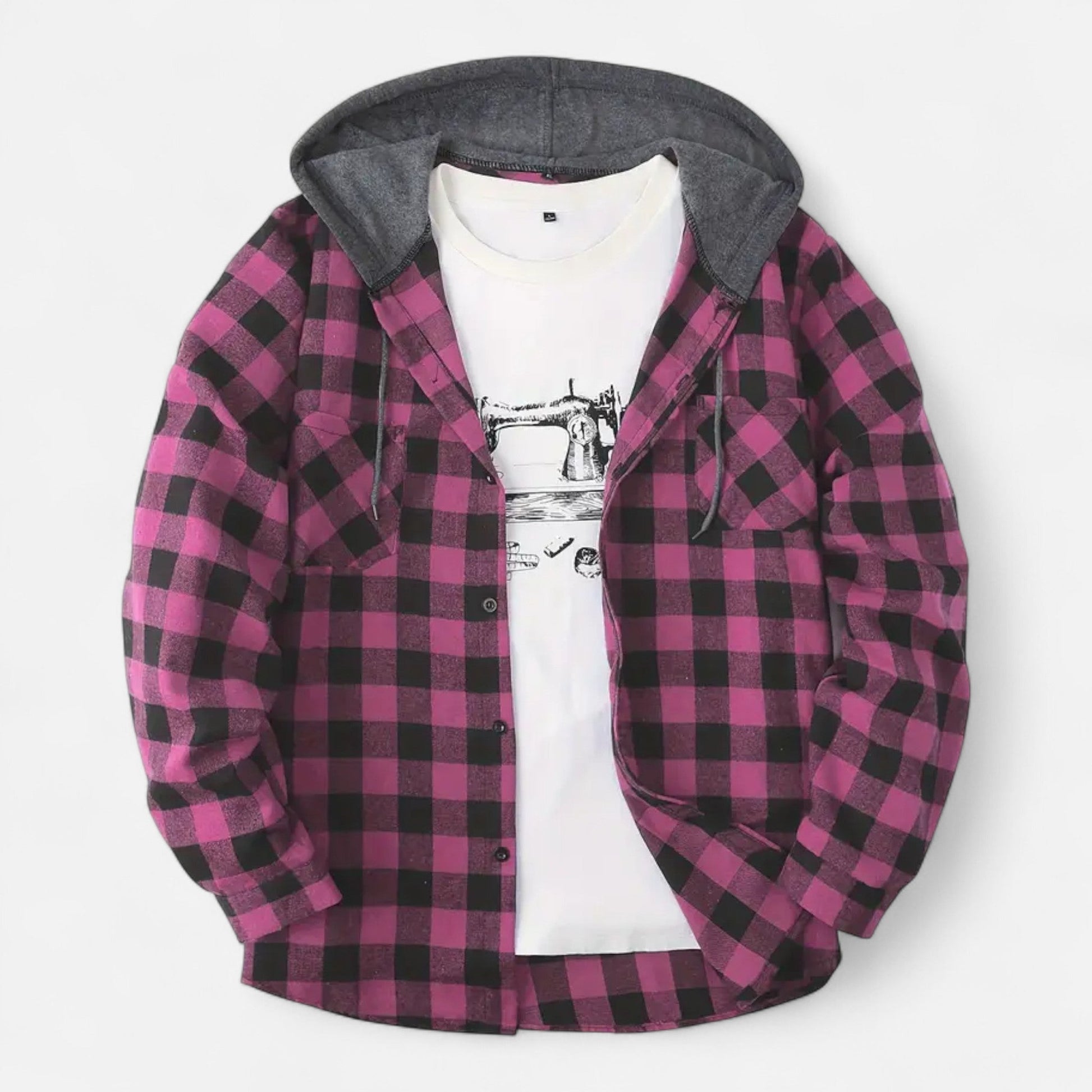 Dorevelle men’s stylish button-up hooded sweater for a casual yet trendy look