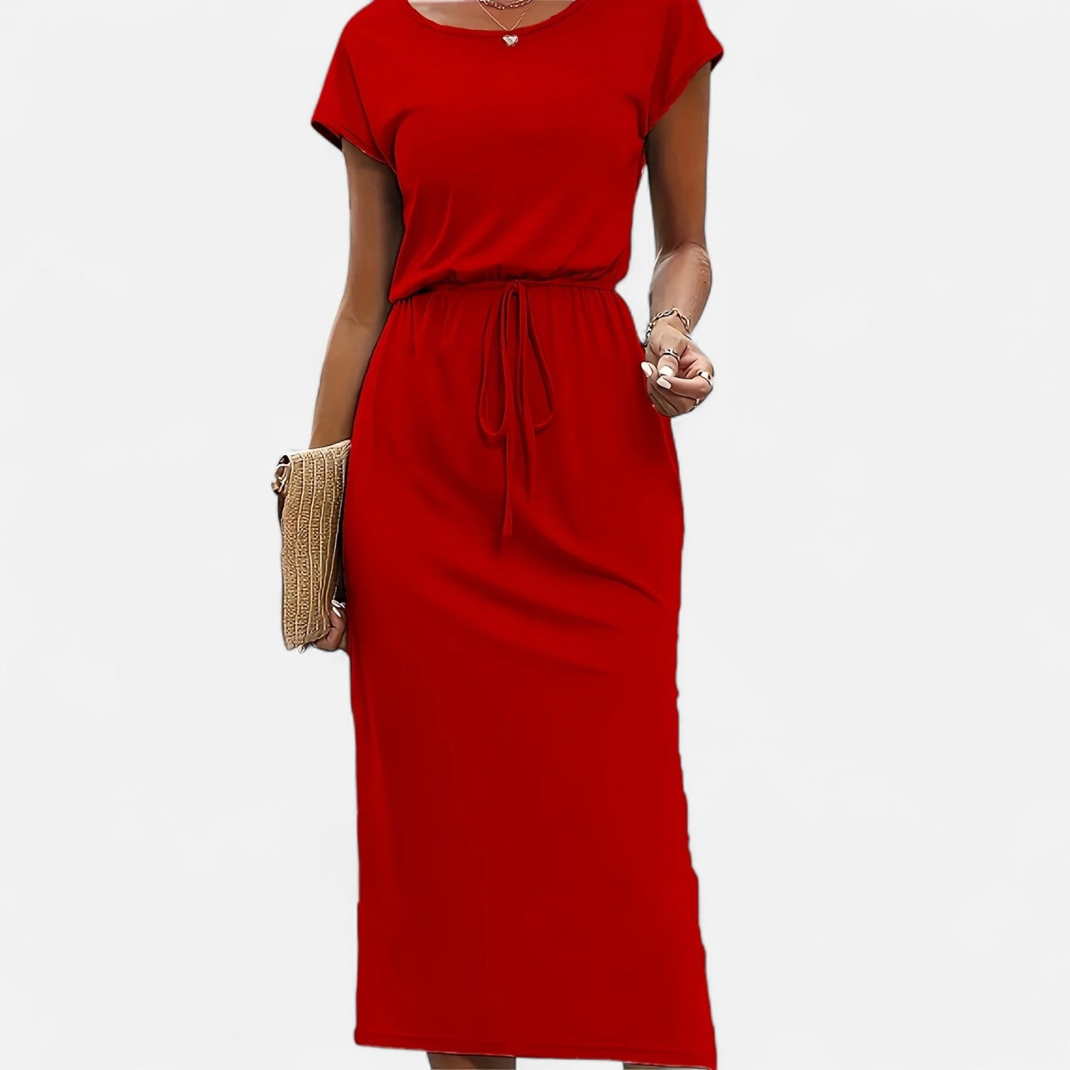 Dorevelle Women's Elegant White Dress with Stylish Heritage Knot Detail