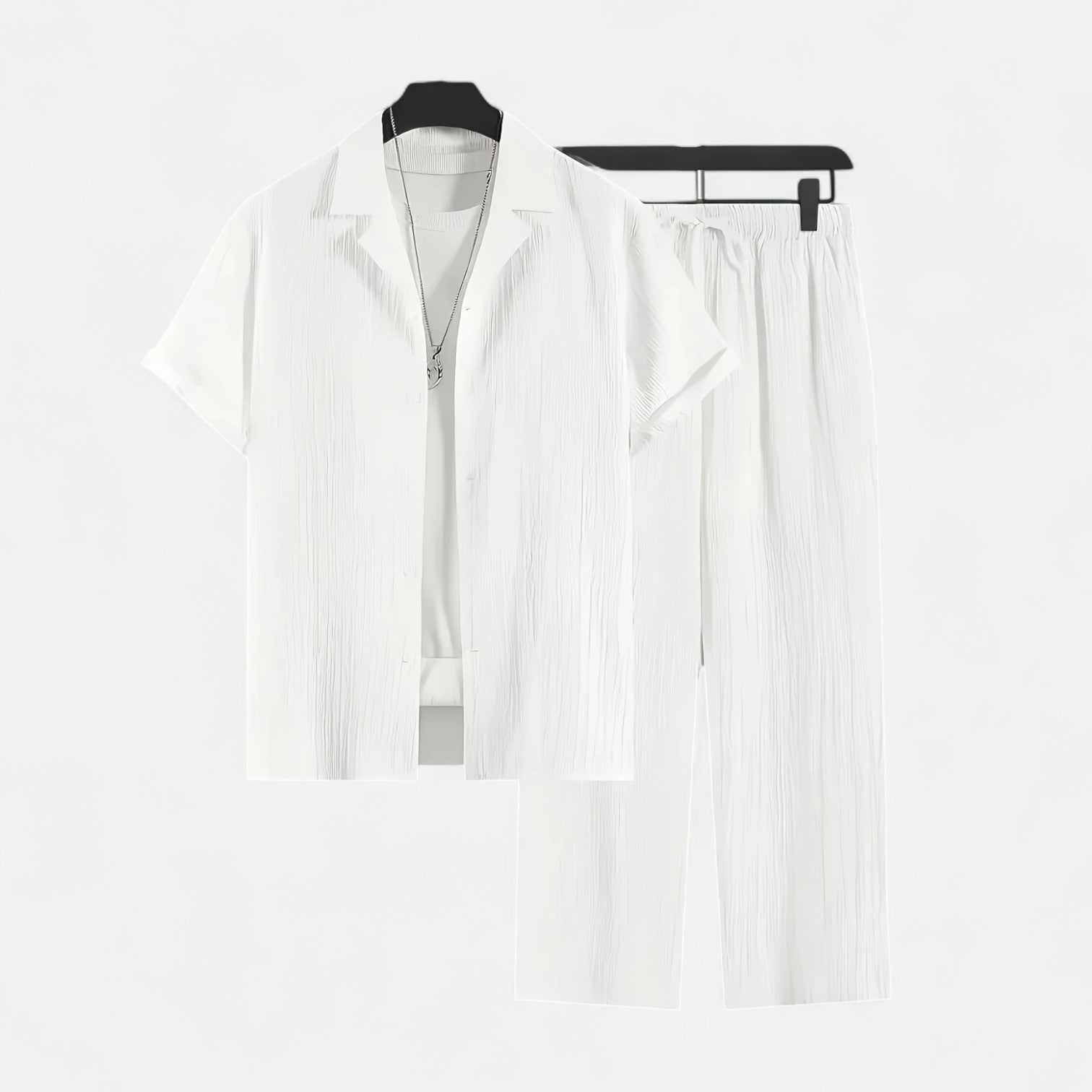 Dorevelle Men’s Linen Set – Stylish Riviera Button-Up Comfort