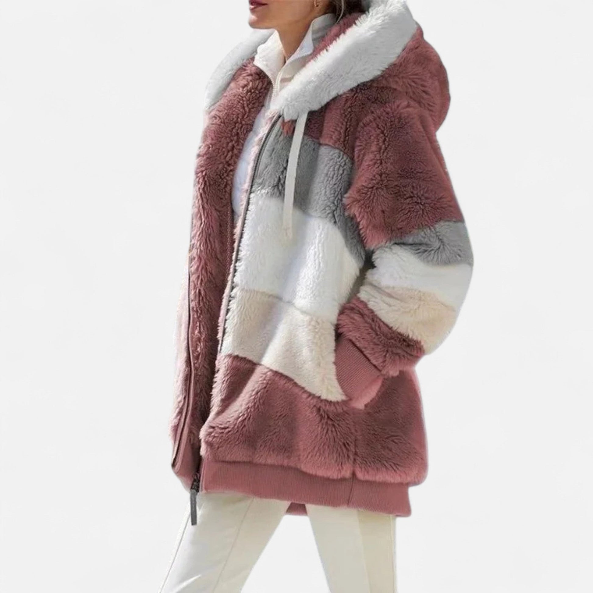 Dorevelle | Damen Oversized Jacke mit Kapuze – Elegante Herbst- und Wintermode