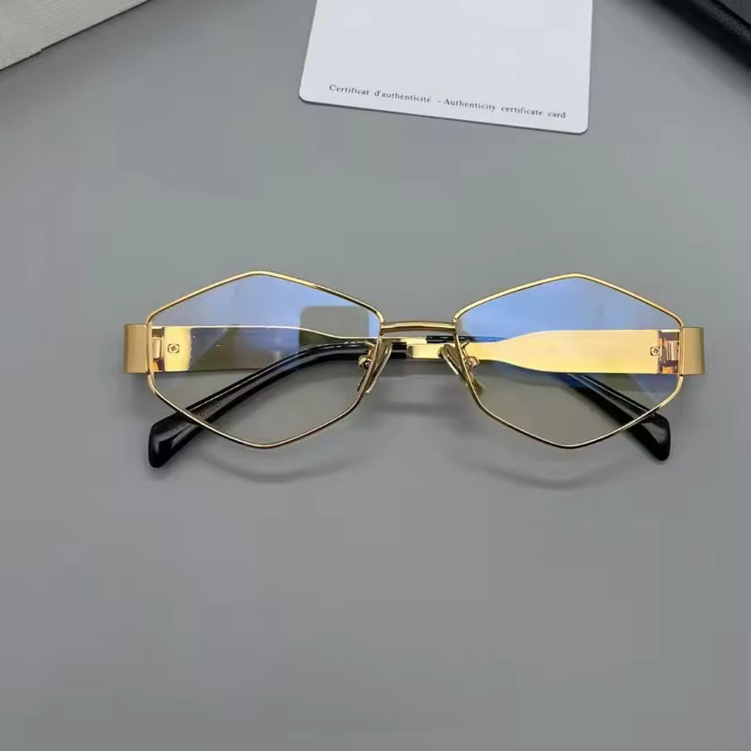 Vintage polygon sunglasses - unisex retro design in a special shape