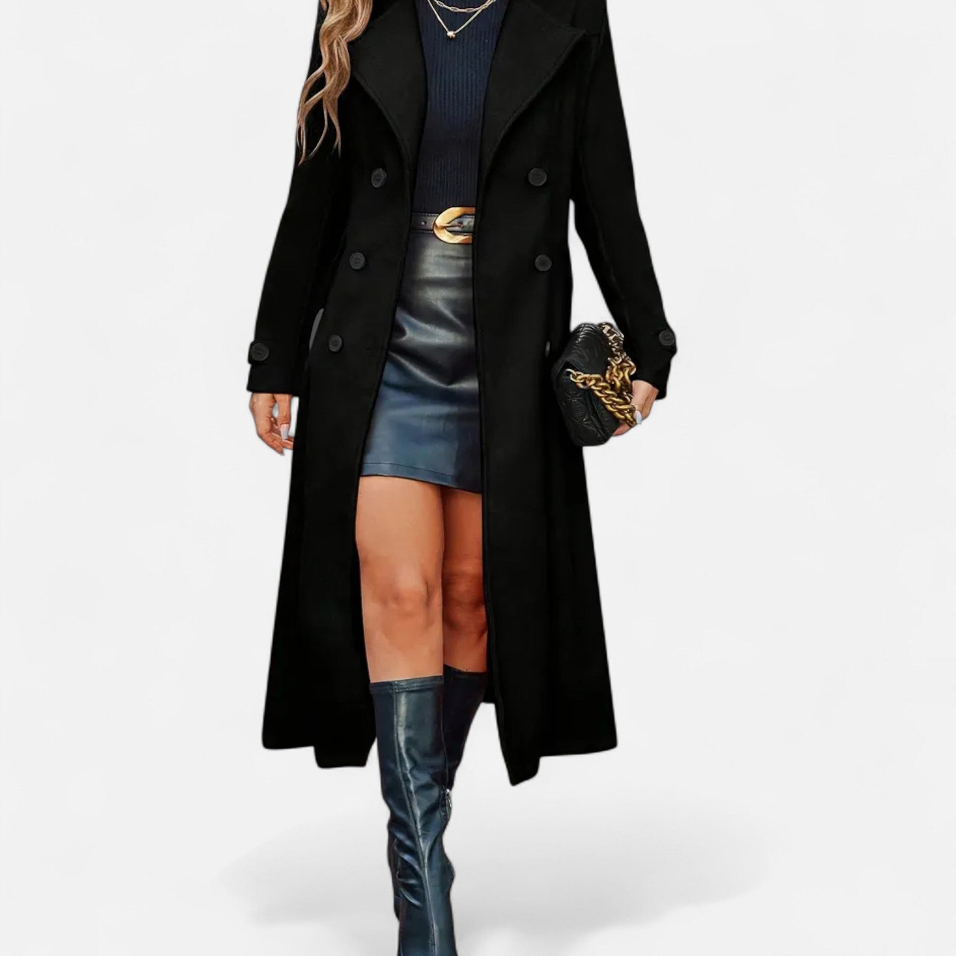 Dorevelle | Élégant manteau long à manches longues pour femmes, parfait pour l'hiver