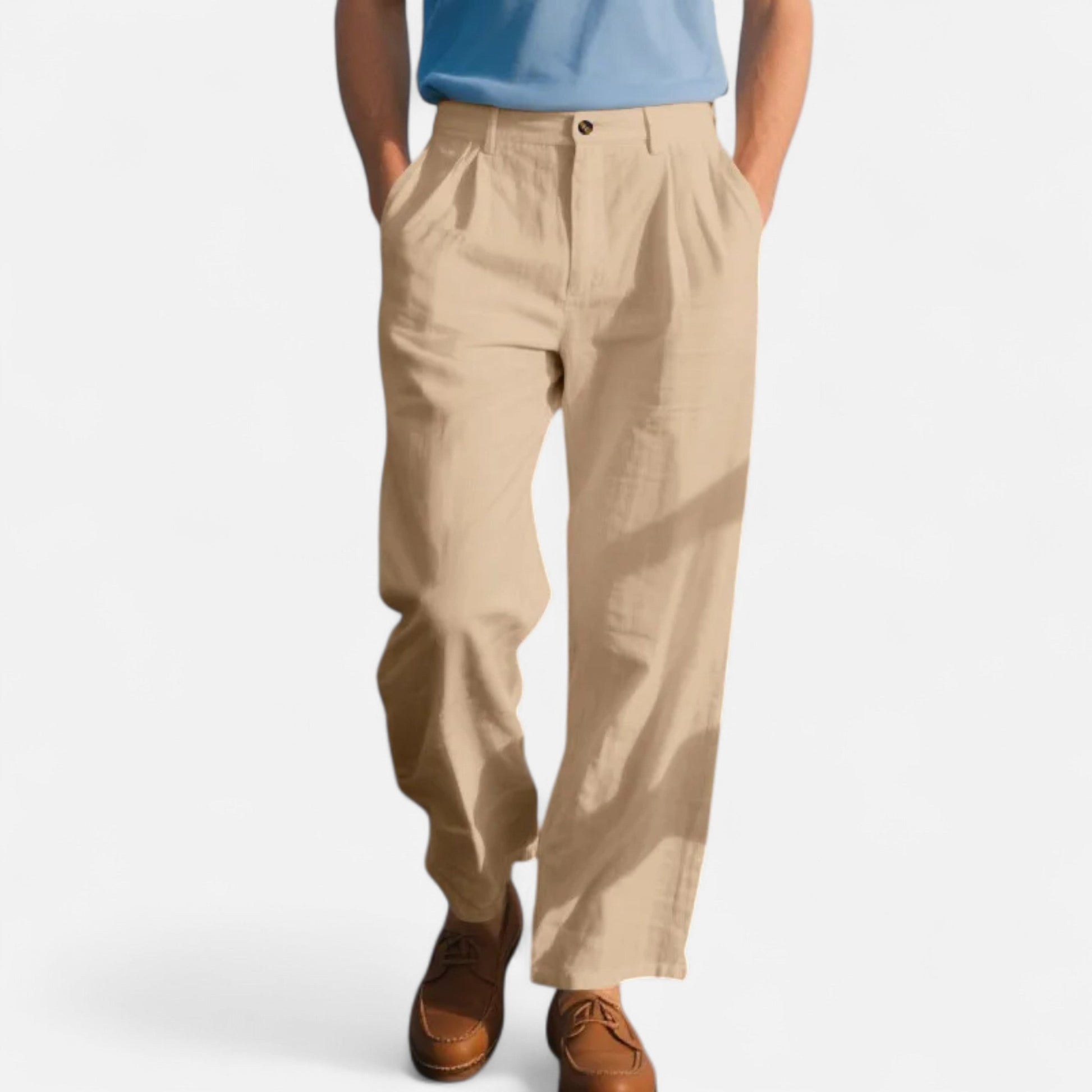 Dorevelle | Herren Leinenhose mit geradem Schnitt – Elegante Business-Mode