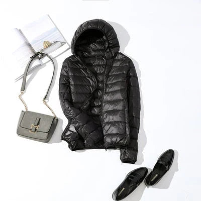 Dina Lightweight Down Jacket with Zipper and Practical Pockets