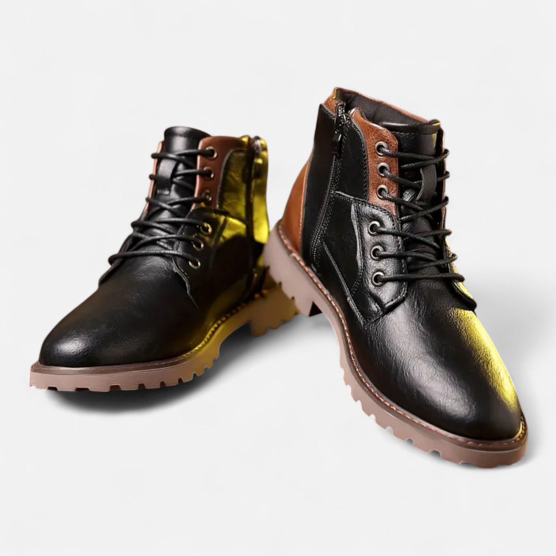 Dorevelle Herren Vintage Leder Schnürstiefel für stilbewusste Männer