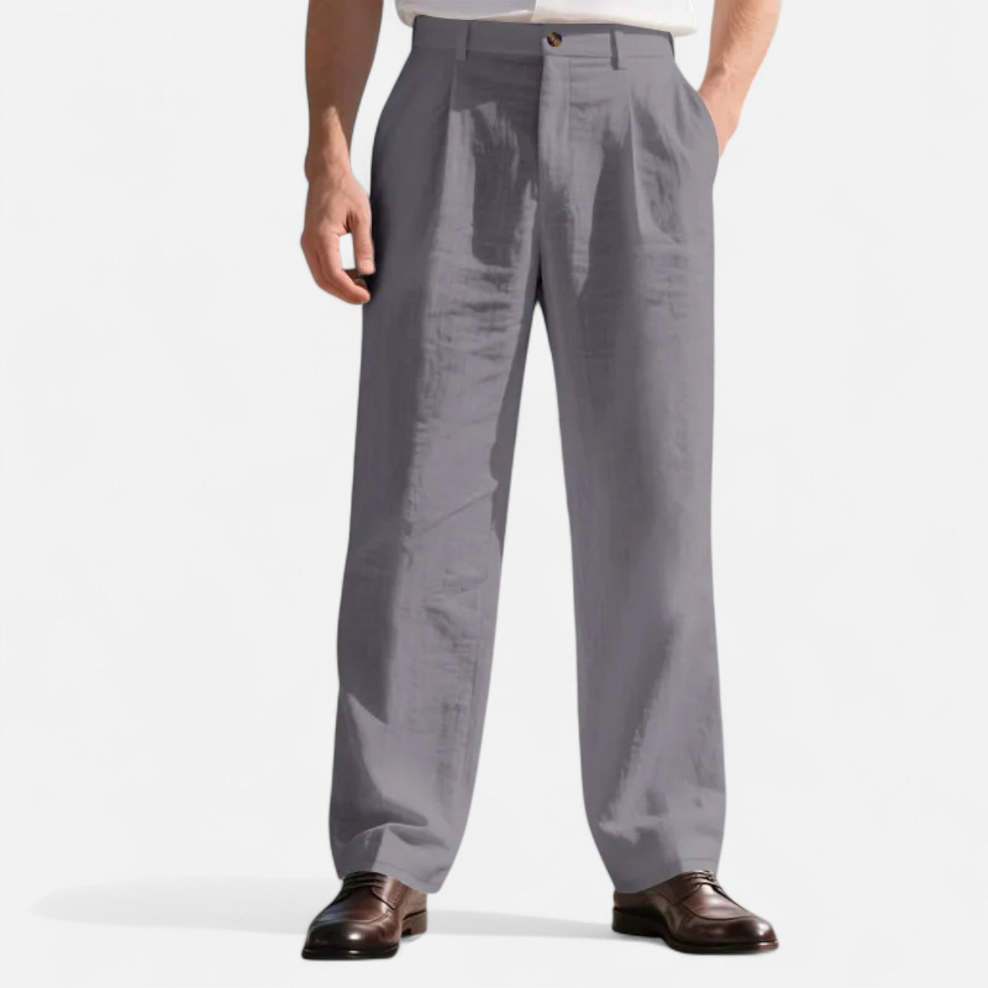 Dorevelle | Herren Leinenhose mit geradem Schnitt – Elegante Business-Mode