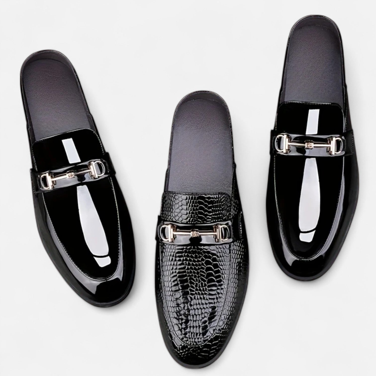 Dorevelle Men’s Dress Loafers with Stylish Buckle & Classic Round Toe Design