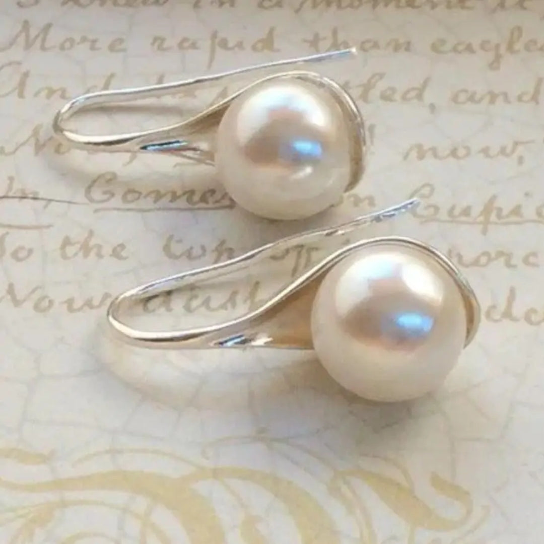 Elegant drop earrings with exquisite pearl accents