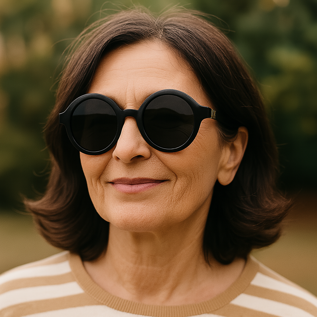 Trendy mini sunglasses for women - oval shape & clear lenses
