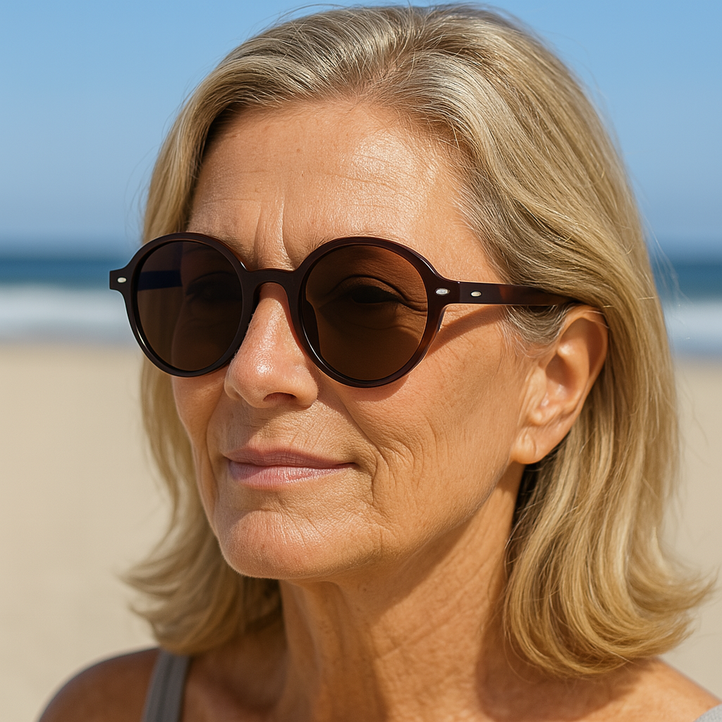 Small vintage sunglasses for women - oval shape & luxury style