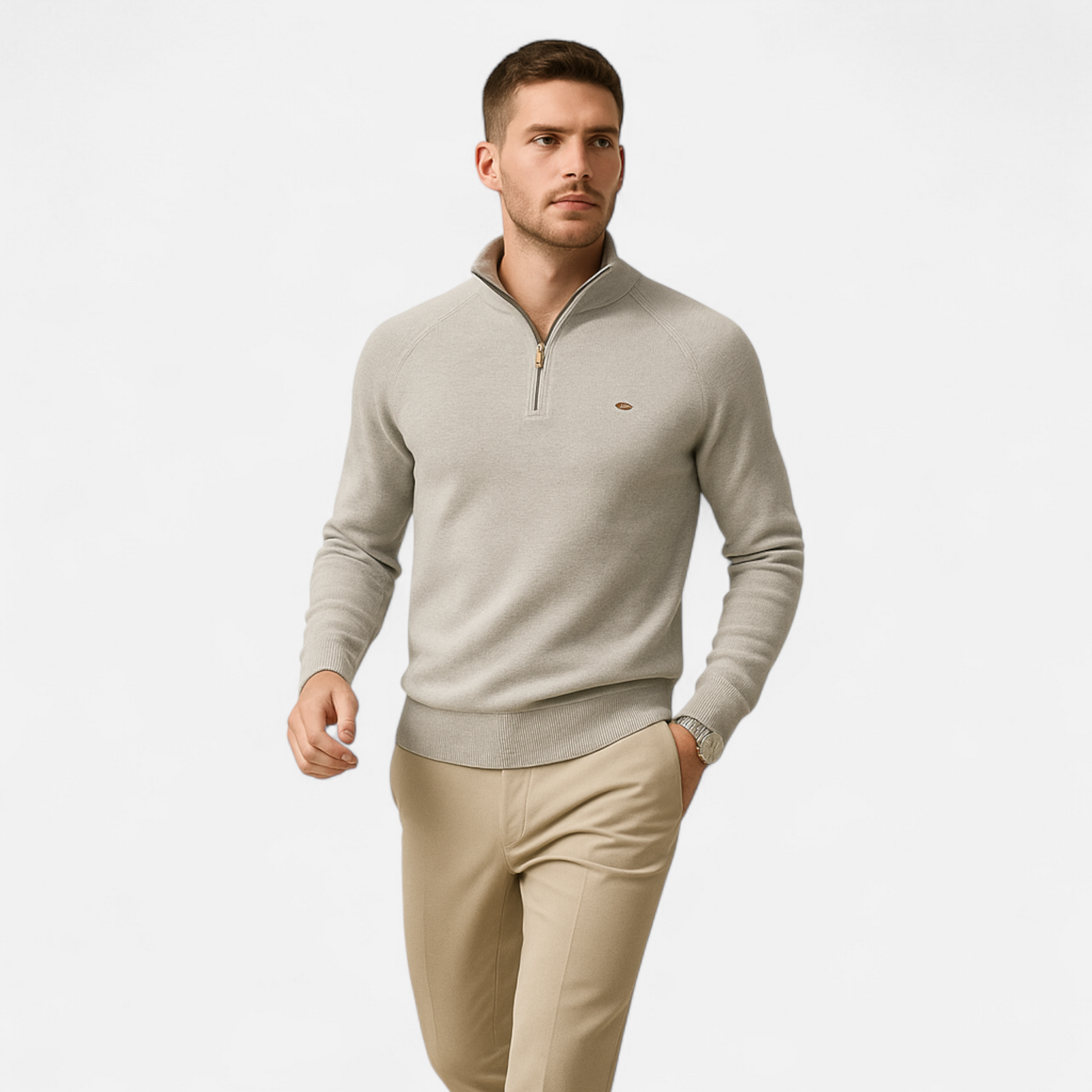 Dorevelle | Herren Baumwoll-Reißstrickpullover – Elegante Strickmode für die Saison