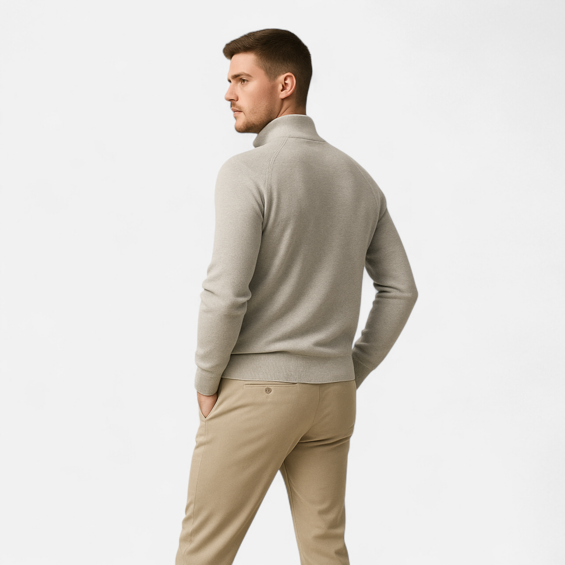 Dorevelle | Herren Baumwoll-Reißstrickpullover – Elegante Strickmode für die Saison