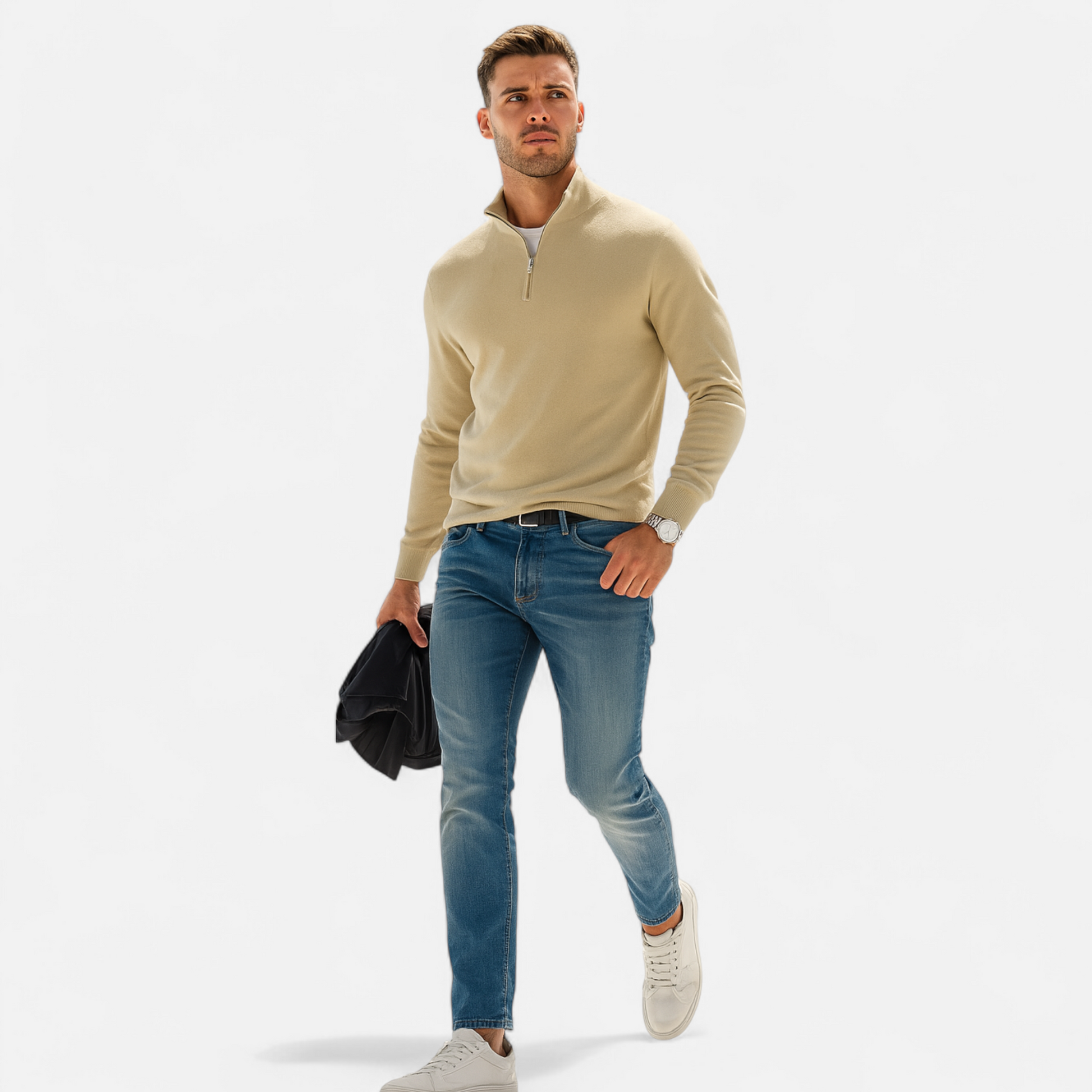 Dorevelle | Herren-Halbzip-Pullover – Elegante Heritage-Strickware
