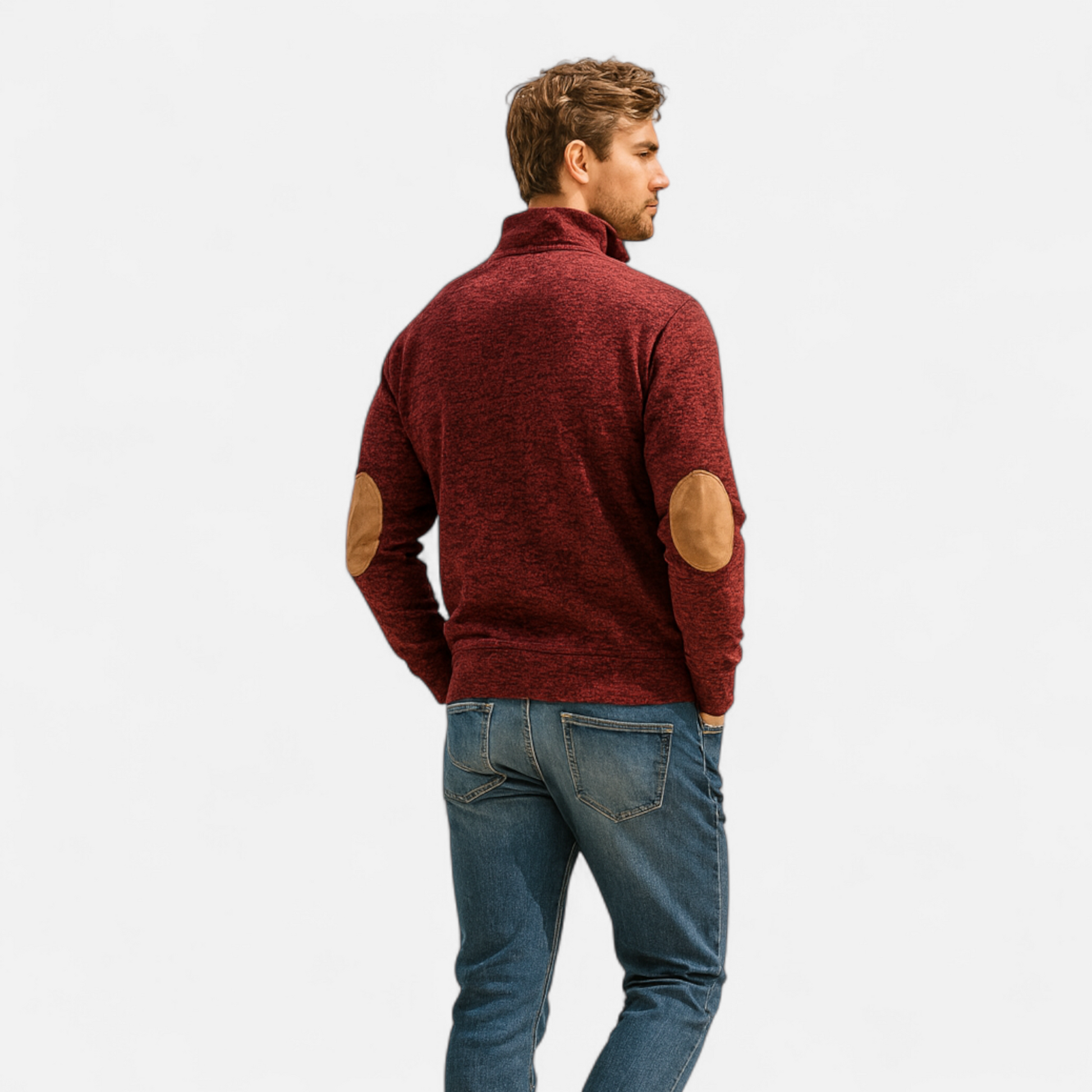 Dorevelle Men’s Knitted Sweater with Stand Collar – Elegant Heritage Style for Timeless Comfort
