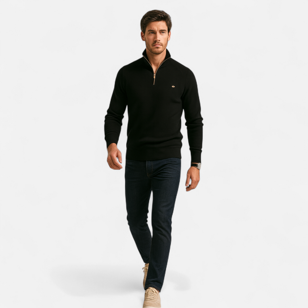Dorevelle | Herren Baumwoll-Reißstrickpullover – Elegante Strickmode für die Saison