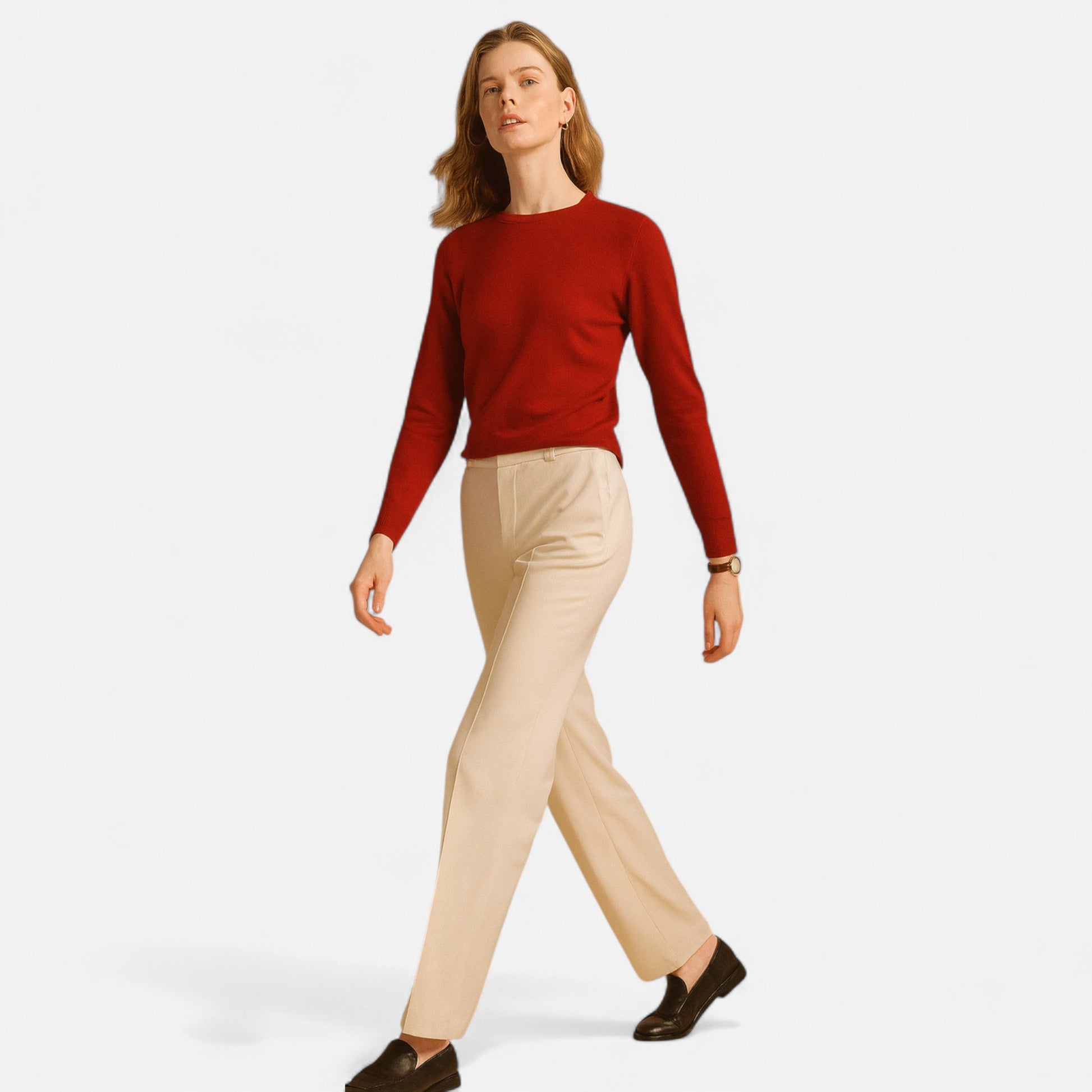 Dorevelle | Damen Merino-Wollpullover – Zeitlose O-Ausschnitt Eleganz