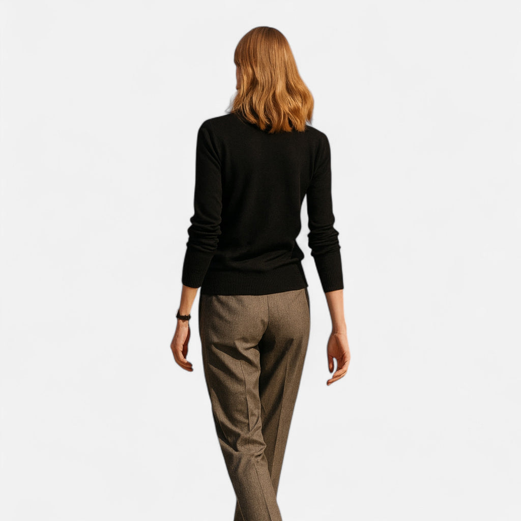 Dorevelle | Damen Merino-Wollpullover – Zeitlose O-Ausschnitt Eleganz