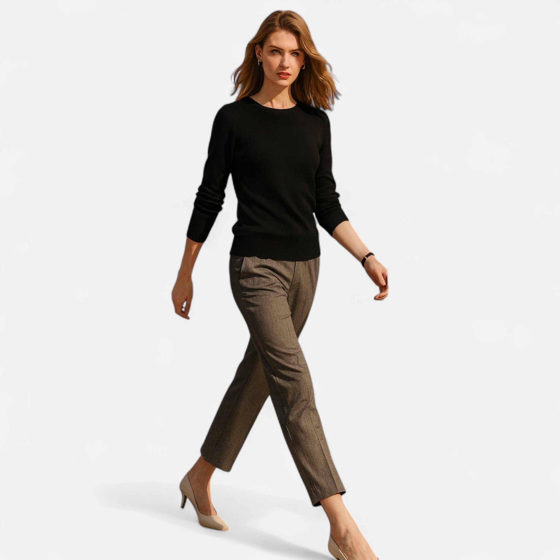 Dorevelle | Damen Merino-Wollpullover – Zeitlose O-Ausschnitt Eleganz