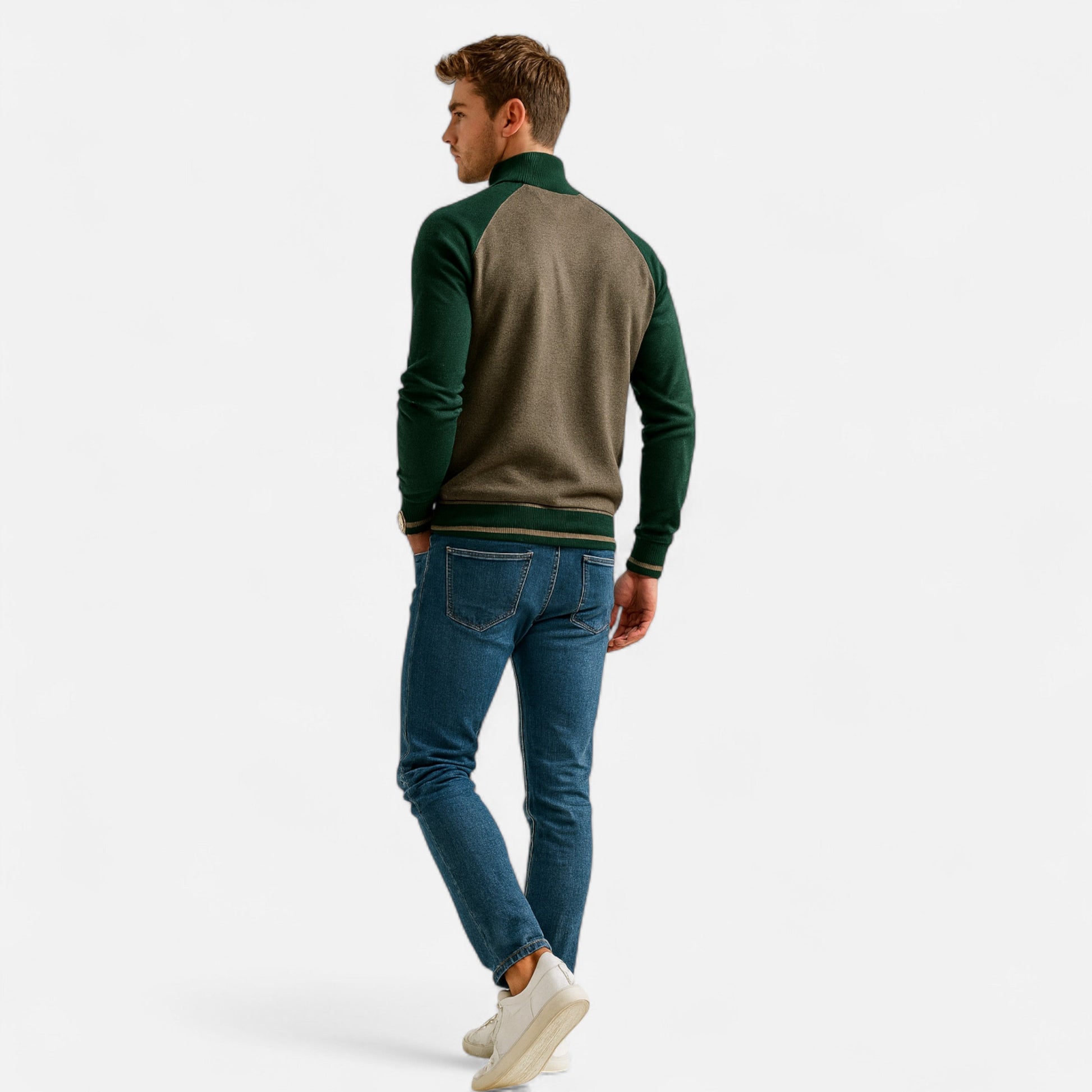 Dorevelle Herren Reißverschluss-Sweater – Hochwertiger Heritage Baumwollstrick