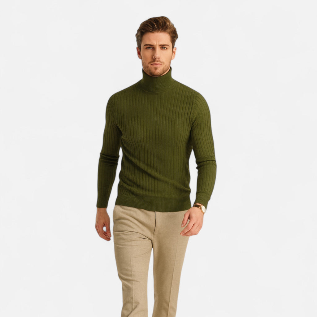 Dorevelle | Men’s Luxurious Wool Turtleneck – Stylish High-Neck Winter Elegance