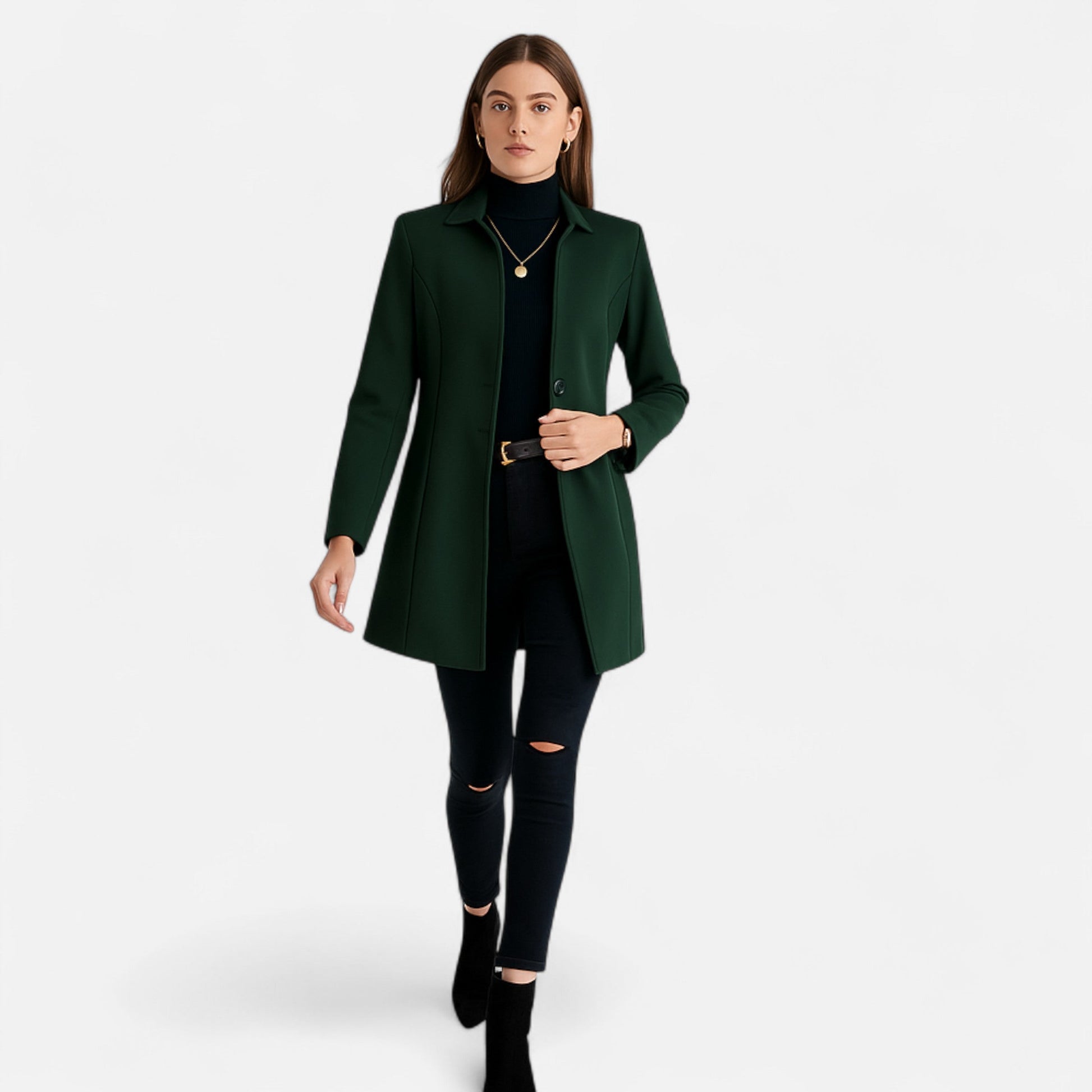 Dorevelle | élégante manteau long pour femmes avec design sophistiqué à manches raglan