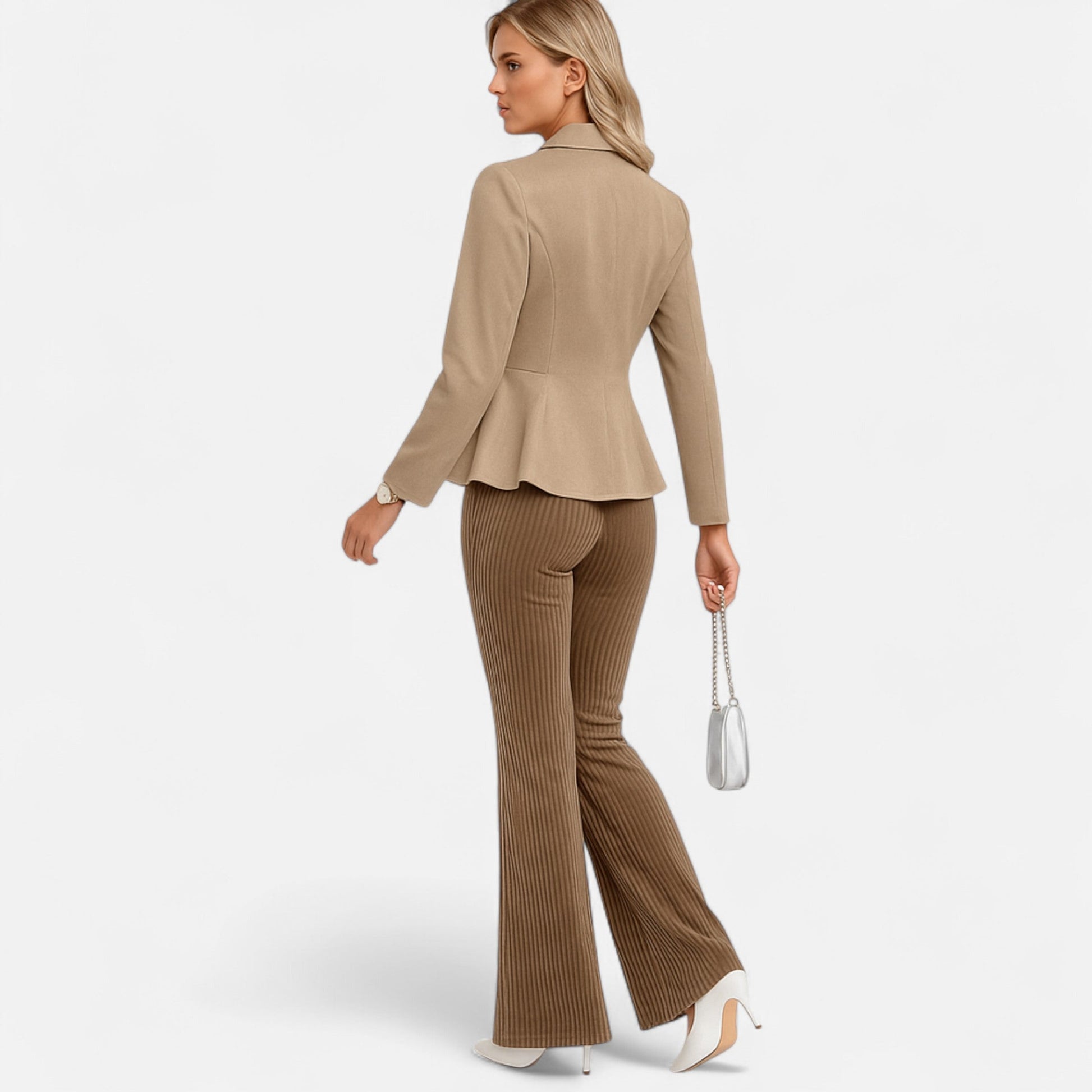 Dorevelle Damen Samtlederjacke – Eleganter Büroklassiker für einen stilvollen Look