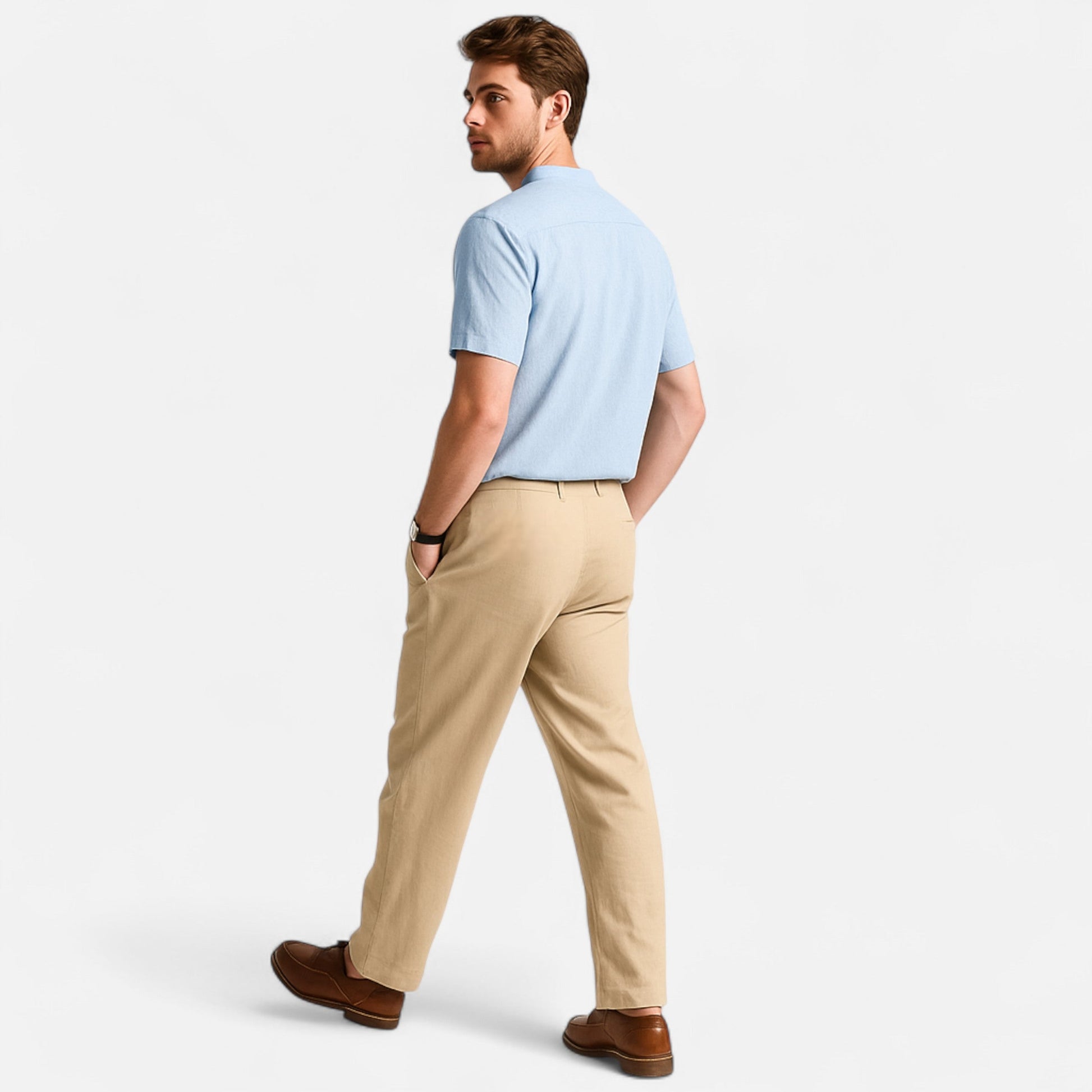 Dorevelle | Herren Leinenhose mit geradem Schnitt – Elegante Business-Mode