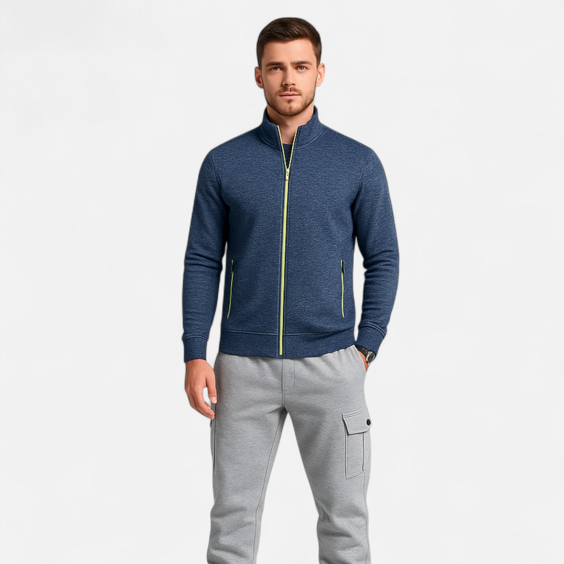 Dorevelle | Herren-Zip-Cardigan – Zeitloser Herbst-Winter-Strickstil