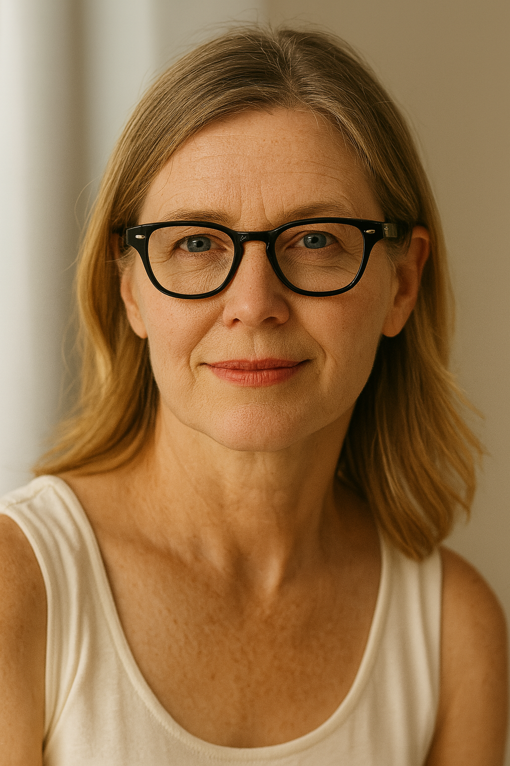 Oval parisian-style glasses