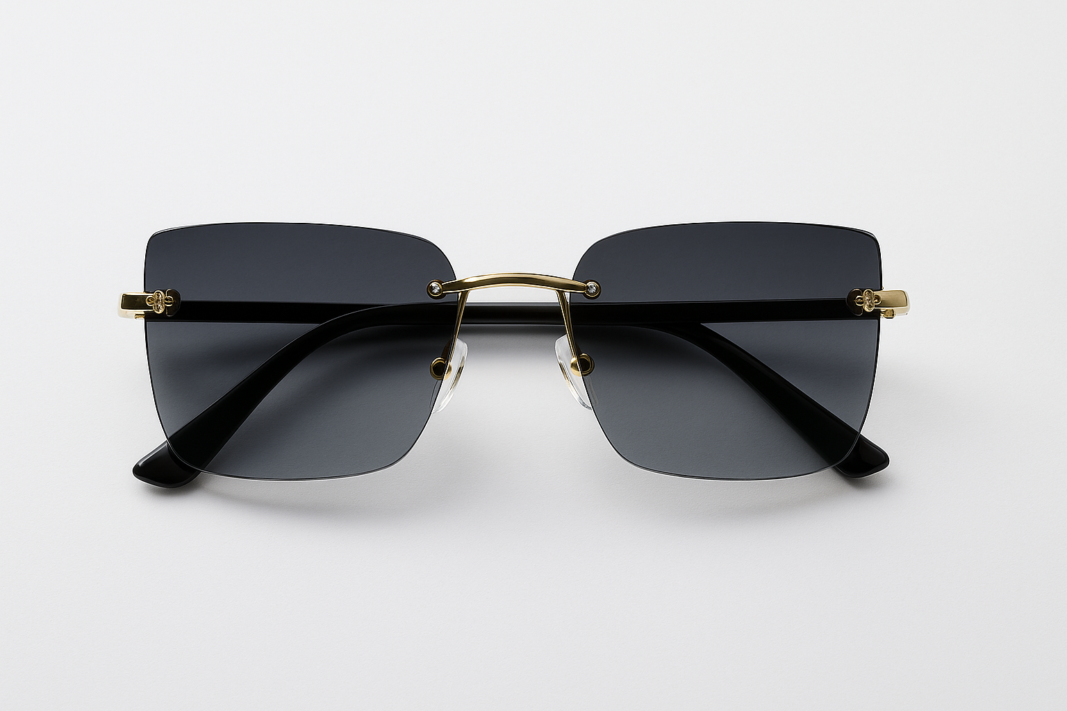 Frameless Retro Sunglasses – Colorful Rectangle Shades for Her