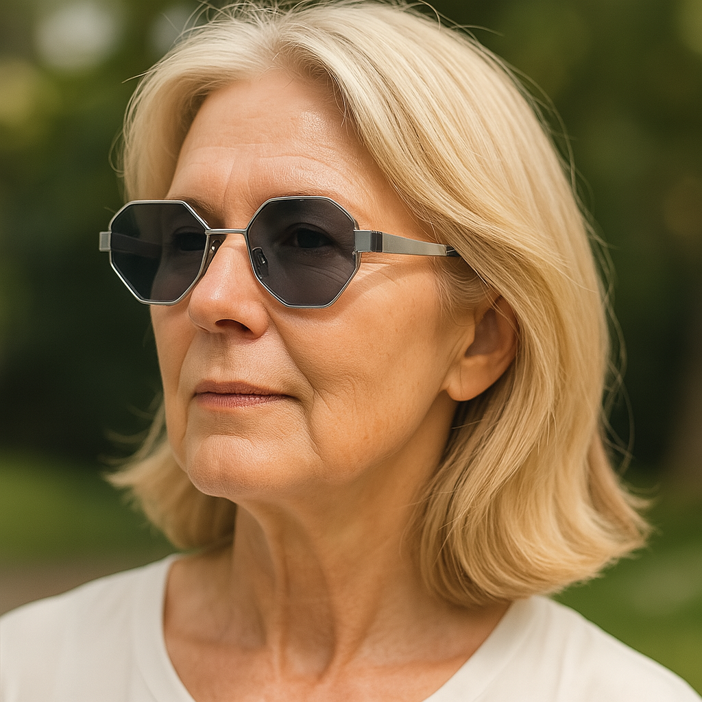 Vintage polygon sunglasses - unisex retro design in a special shape