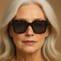 Sleek matte finish cat-eye glasses