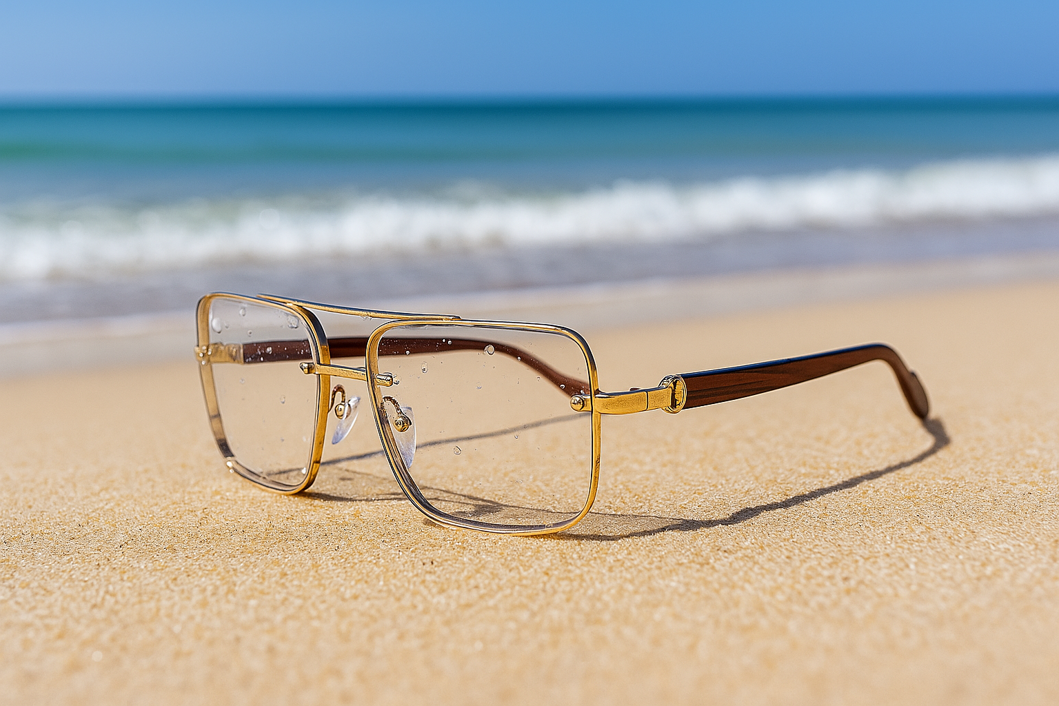 Women's sunglasses in retro design - metal, double bridge, pilot style