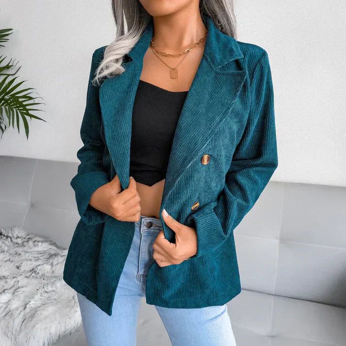 Elegant Women's Winter Blazer: Stylish Comfort and Warmth for Cold Days