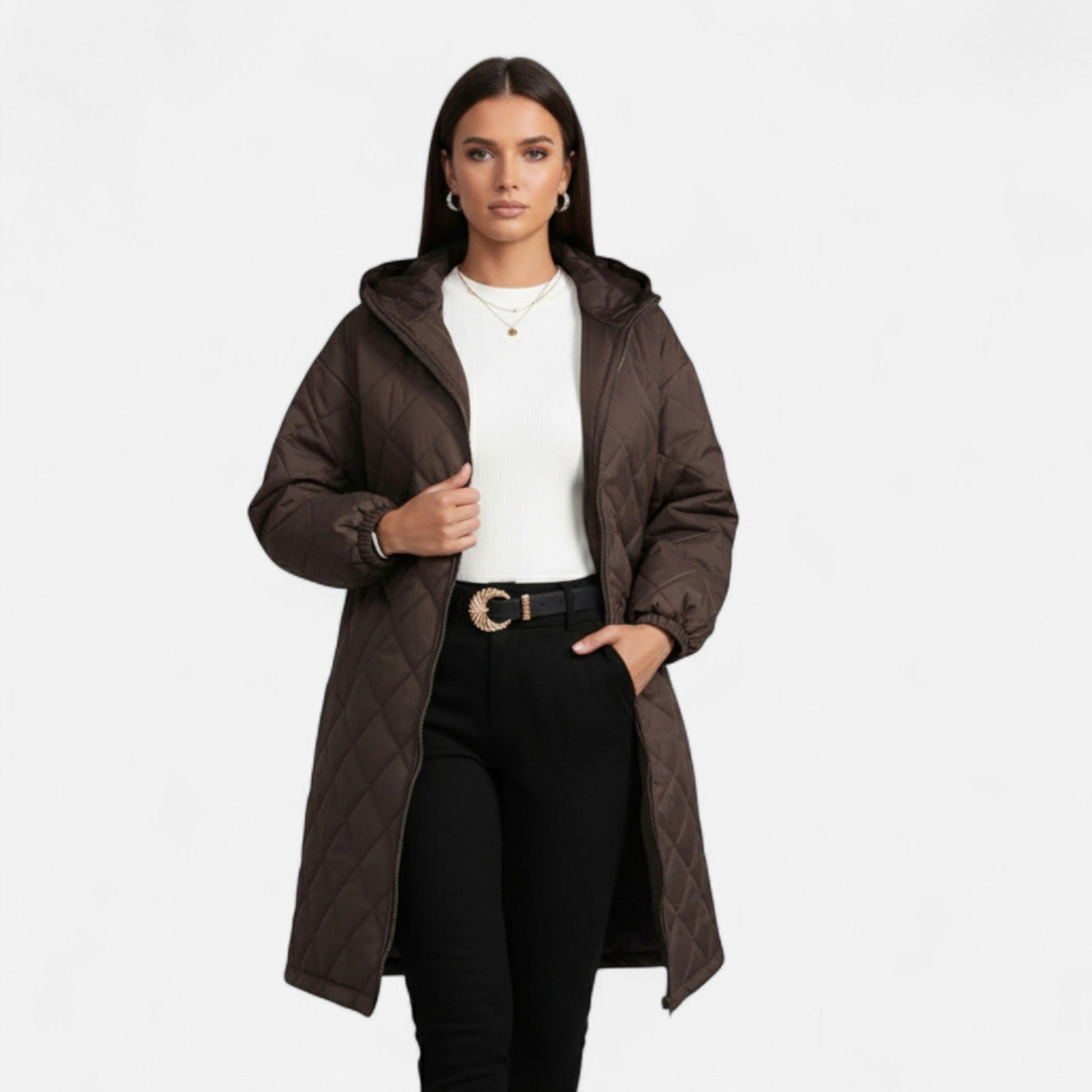 Dorevelle Damen gesteppte Kapuzenjacke – Eleganz für Herbst und Winter