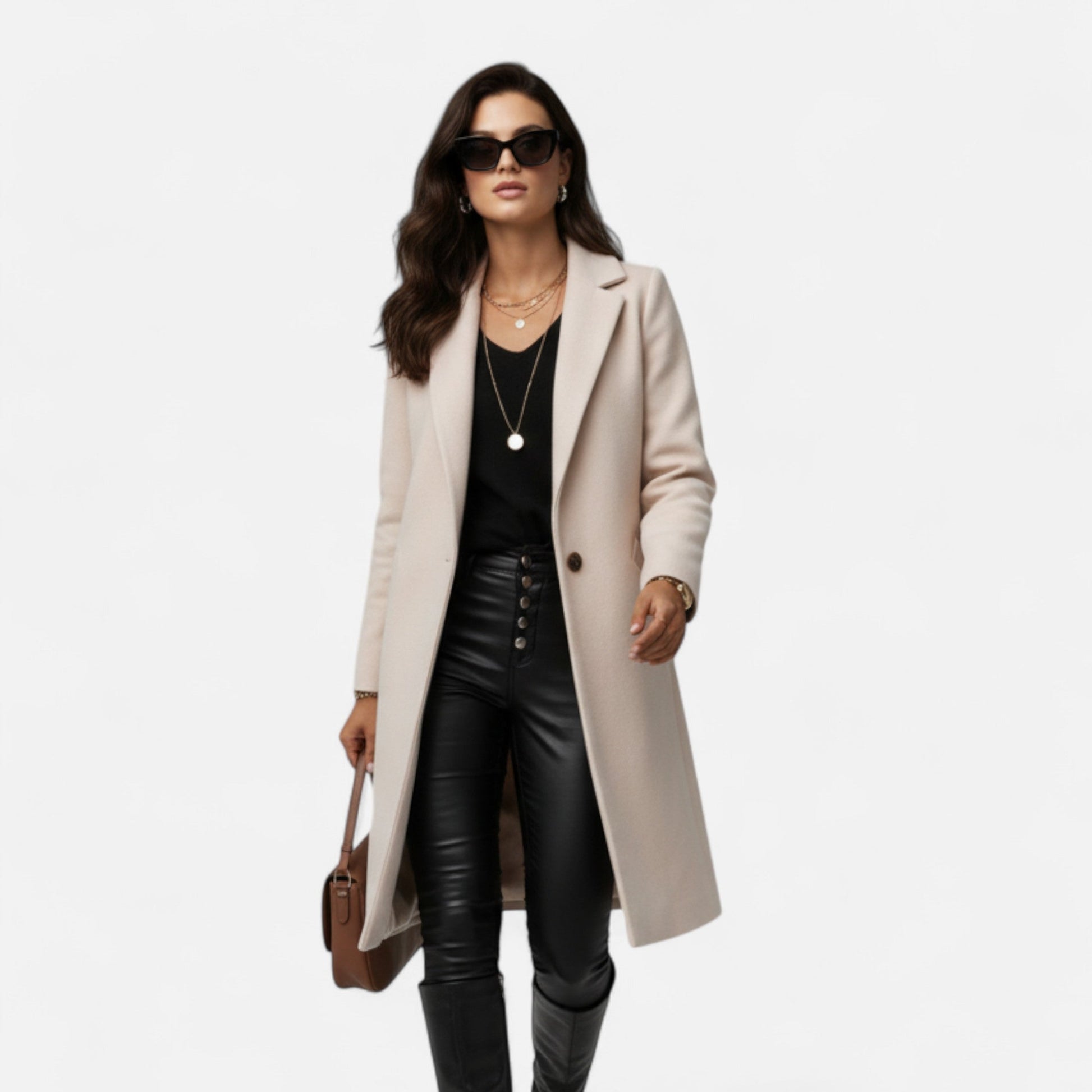 Dorevelle | Women's Winter Overcoat with Stylish Lapel Collar – Stay Elegant and Warm