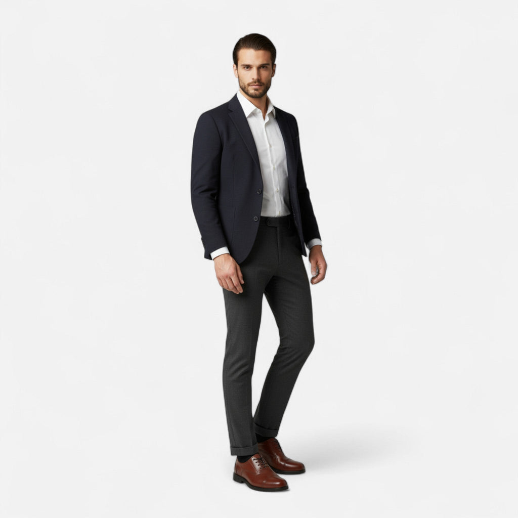 Dorevelle Herren elegante Synthetik-Lederschnürschuhe