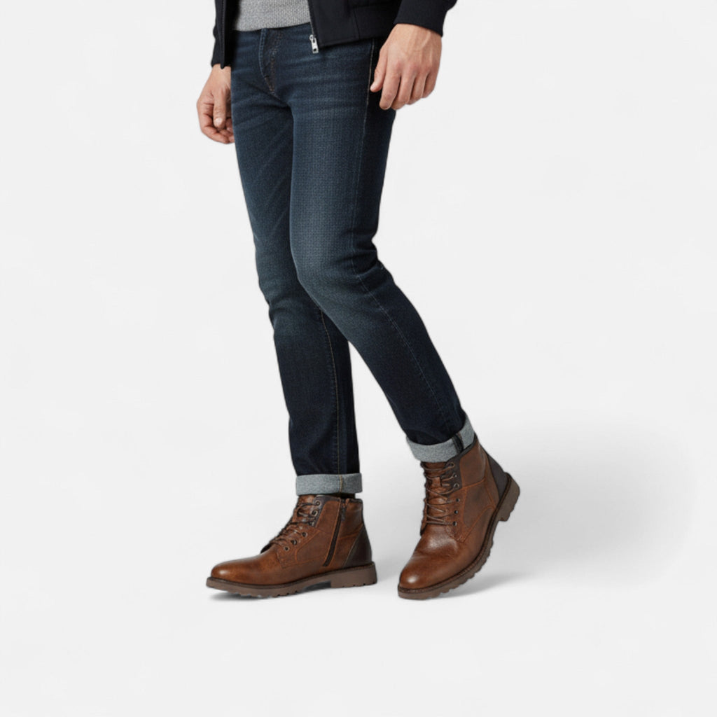 Dorevelle Herren Vintage Leder Schnürstiefel für stilbewusste Männer