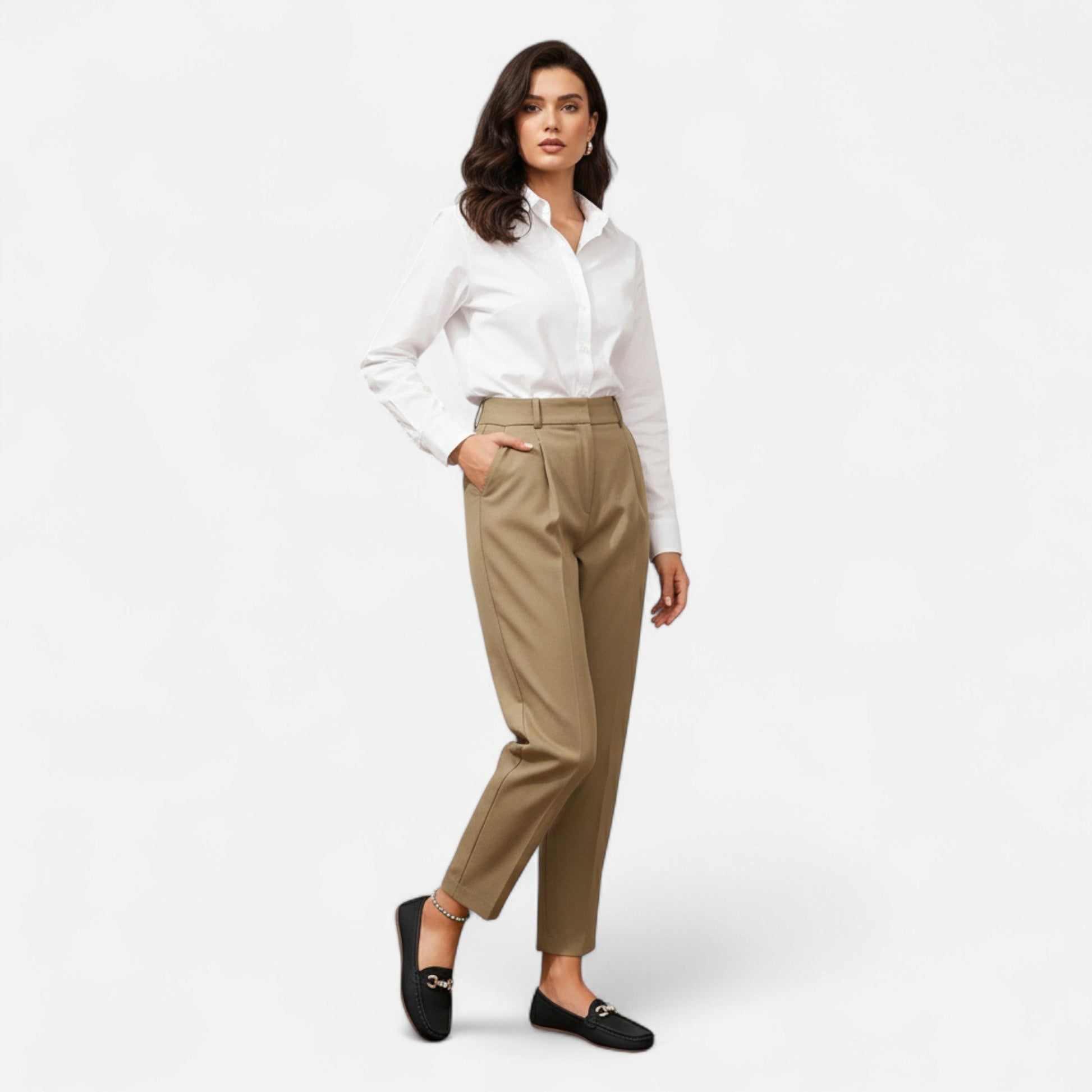Dorevelle | Women’s Loafers – Butterfly Strap Diamond Accent