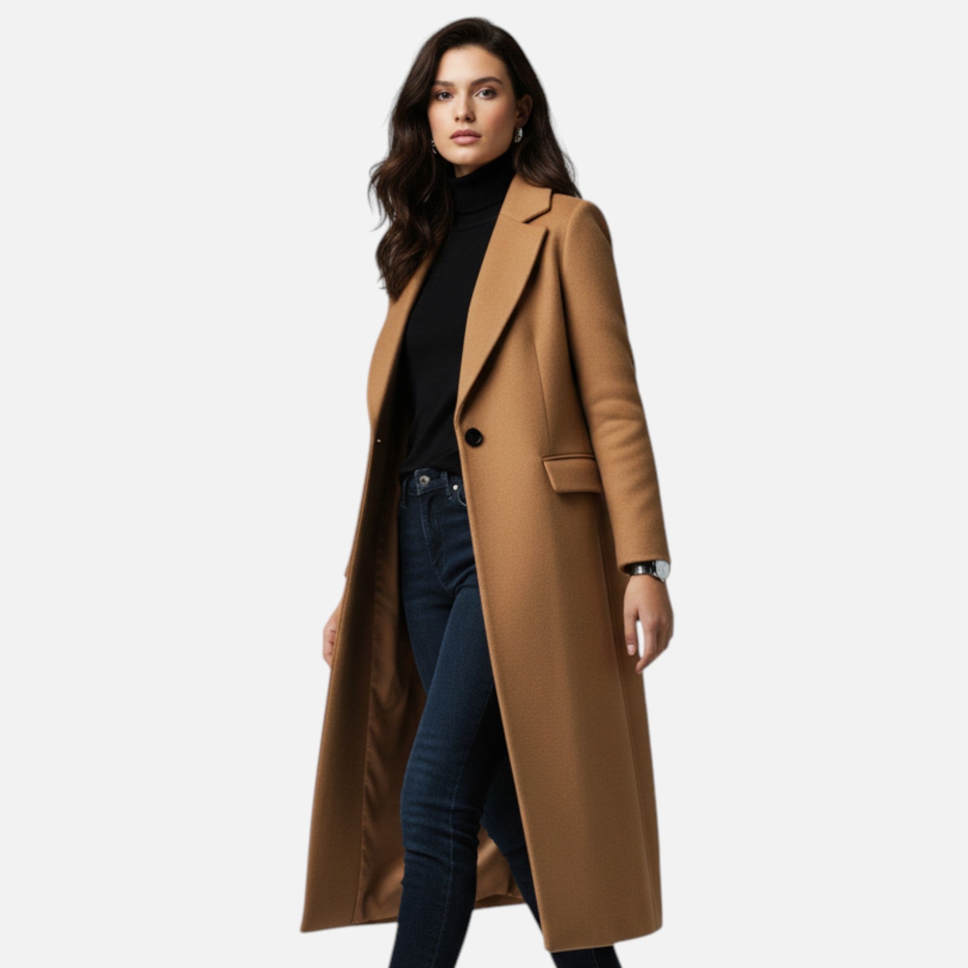 Dorevelle | Women's Winter Overcoat with Stylish Lapel Collar – Stay Elegant and Warm