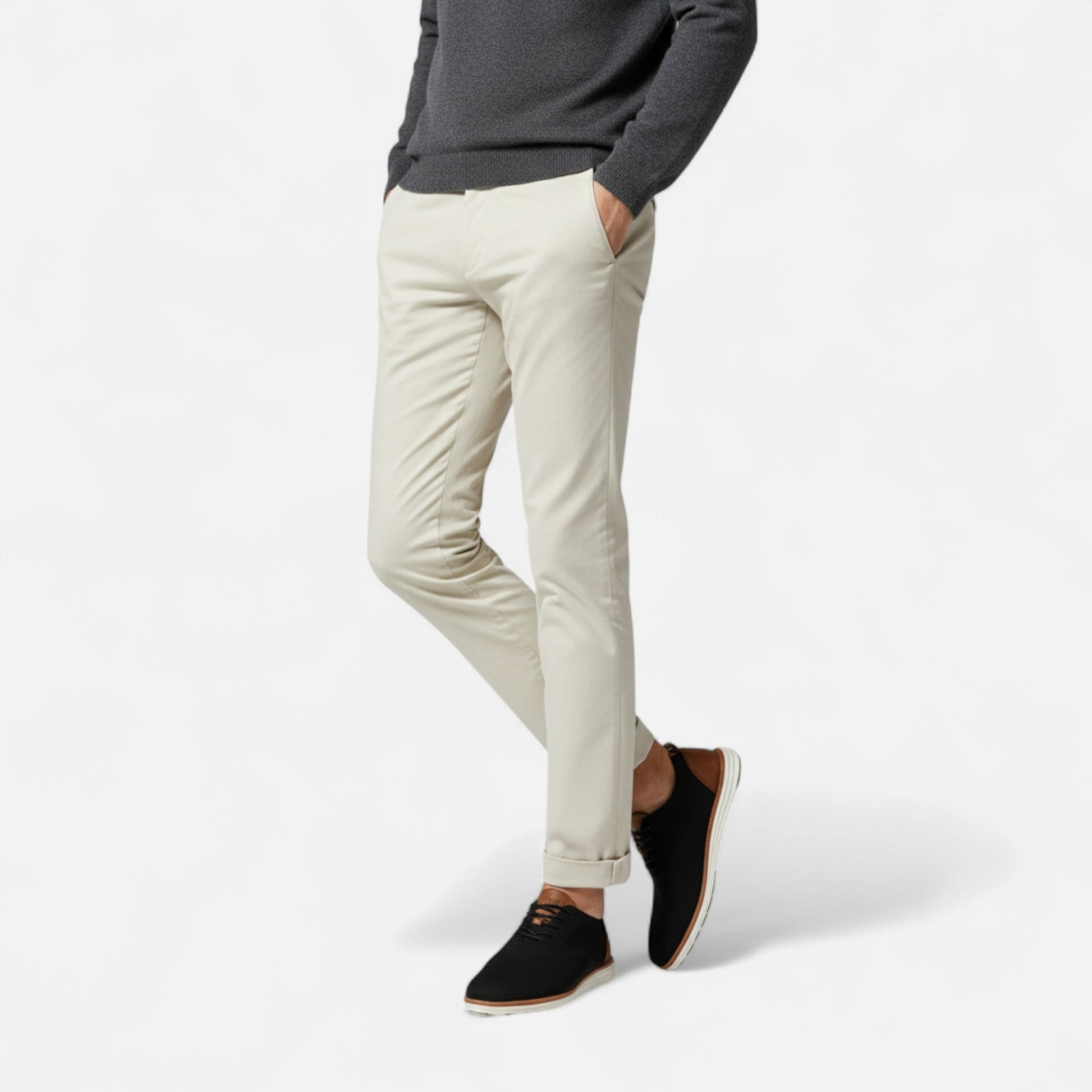 Dorevelle | Herren-Dress-Sneaker – Atmungsaktiver Lederschuh mit Schnürung für stilvolle Eleganz