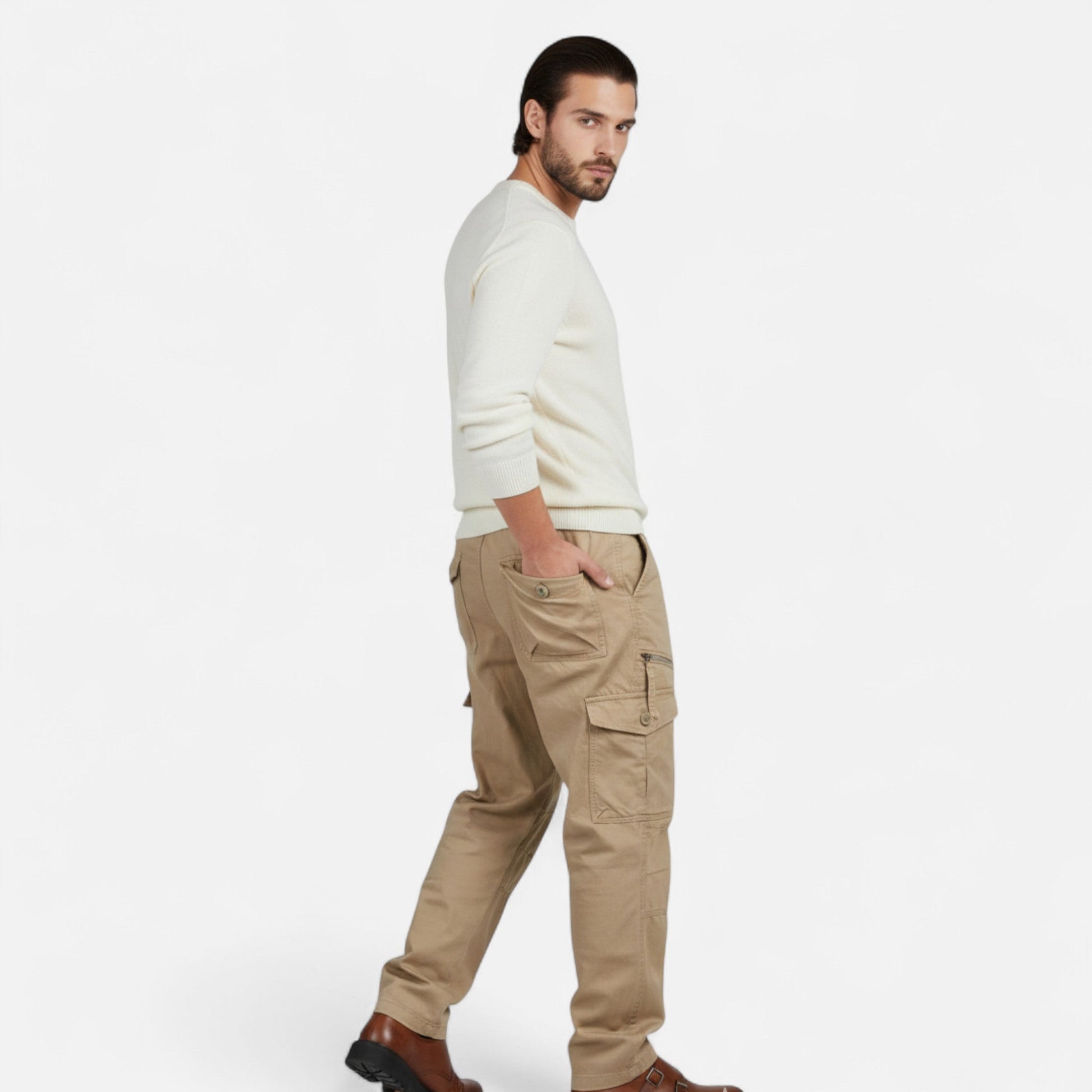 Dorevelle | Herren Cargo-Hosen – Herbstlicher Militär-Cotton-Stil für Männer