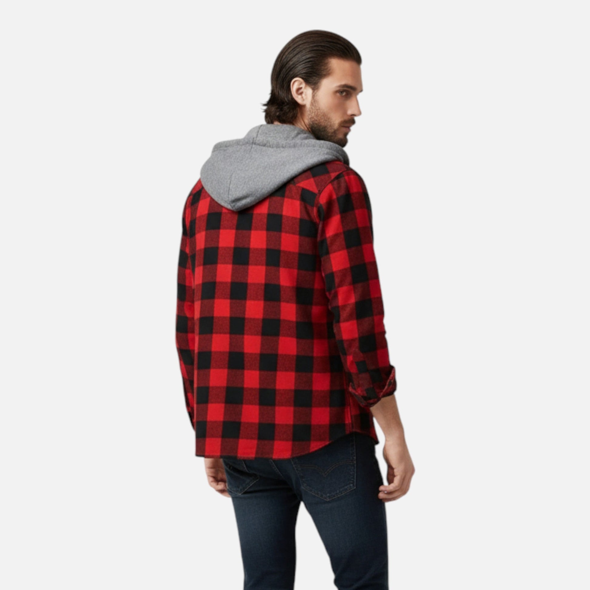 Dorevelle men’s stylish button-up hooded sweater for a casual yet trendy look