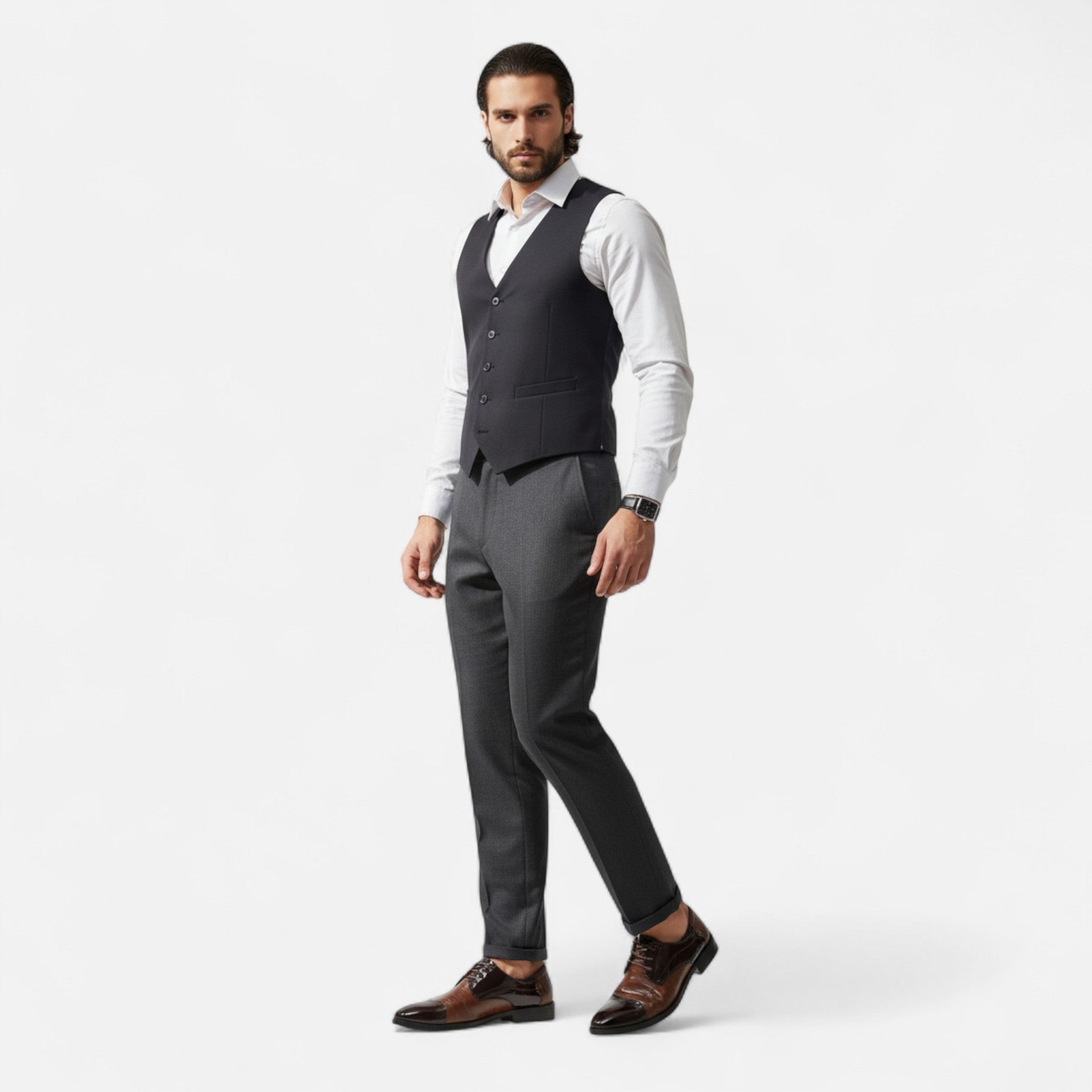 Dorevelle | Herren glänzende Business-Schuhe – Spitzzehen im britischen Stil für elegante Auftritte