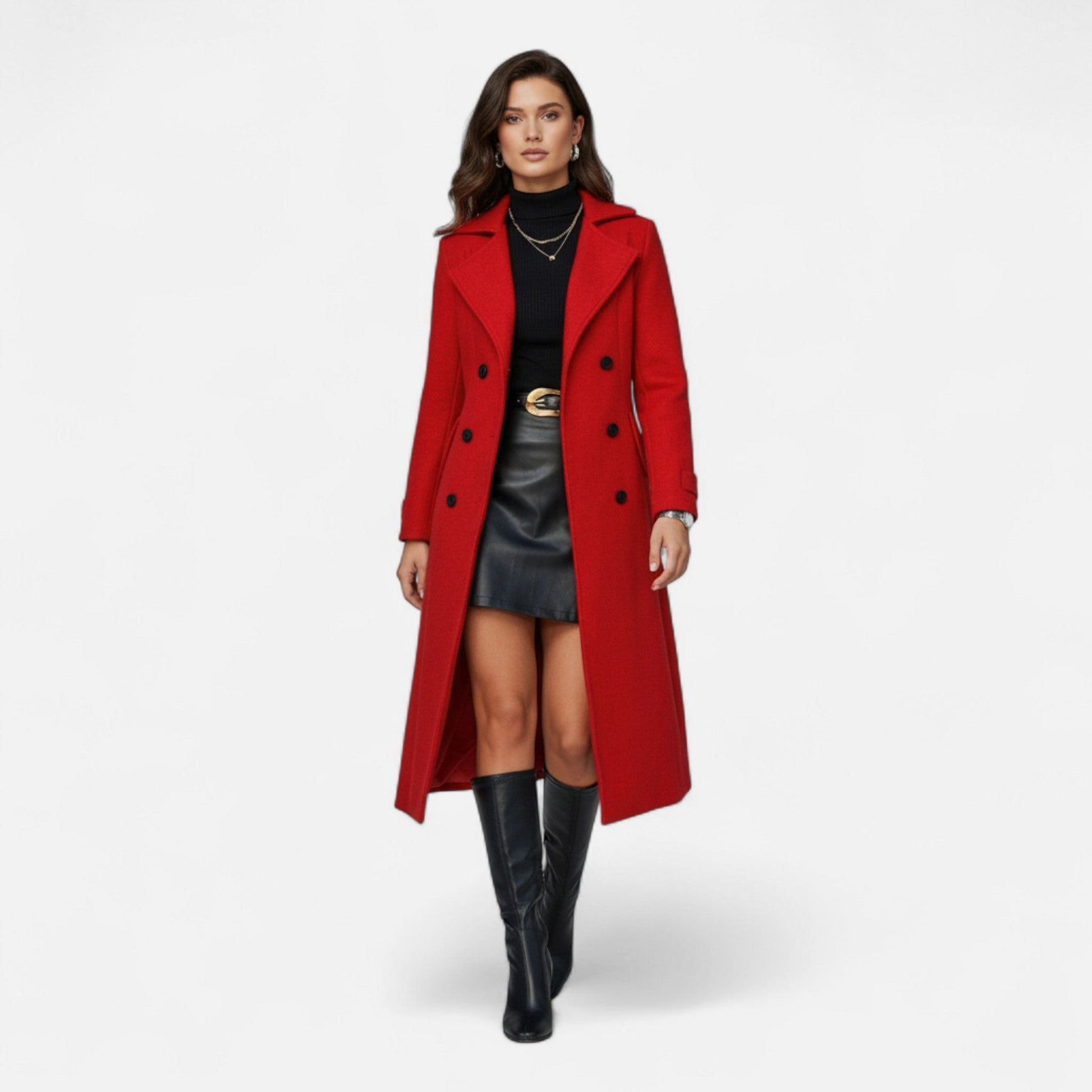 Dorevelle | Élégant manteau long à manches longues pour femmes, parfait pour l'hiver