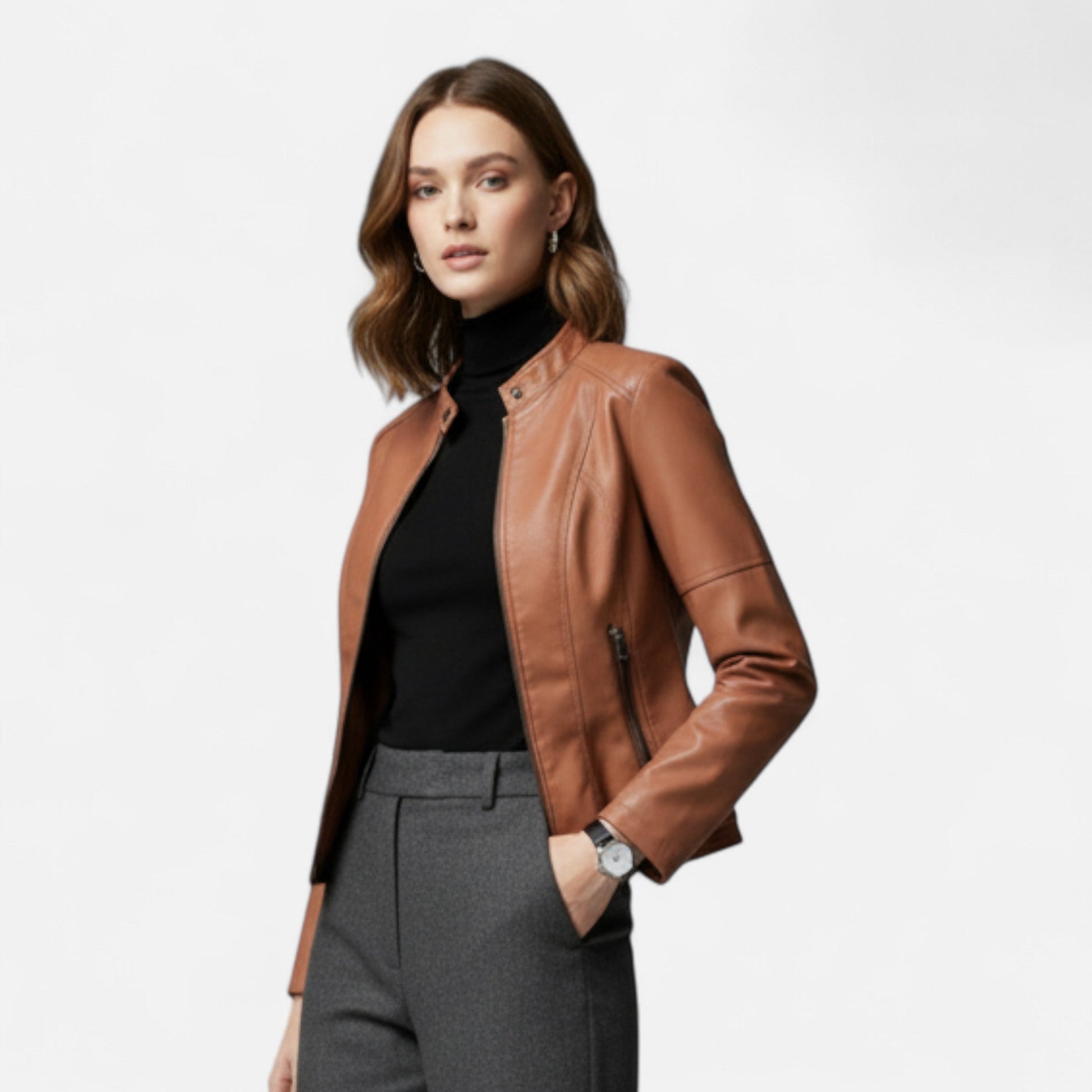 Dorevelle Women's Leather Jacket – Timeless Heritage Chic Style